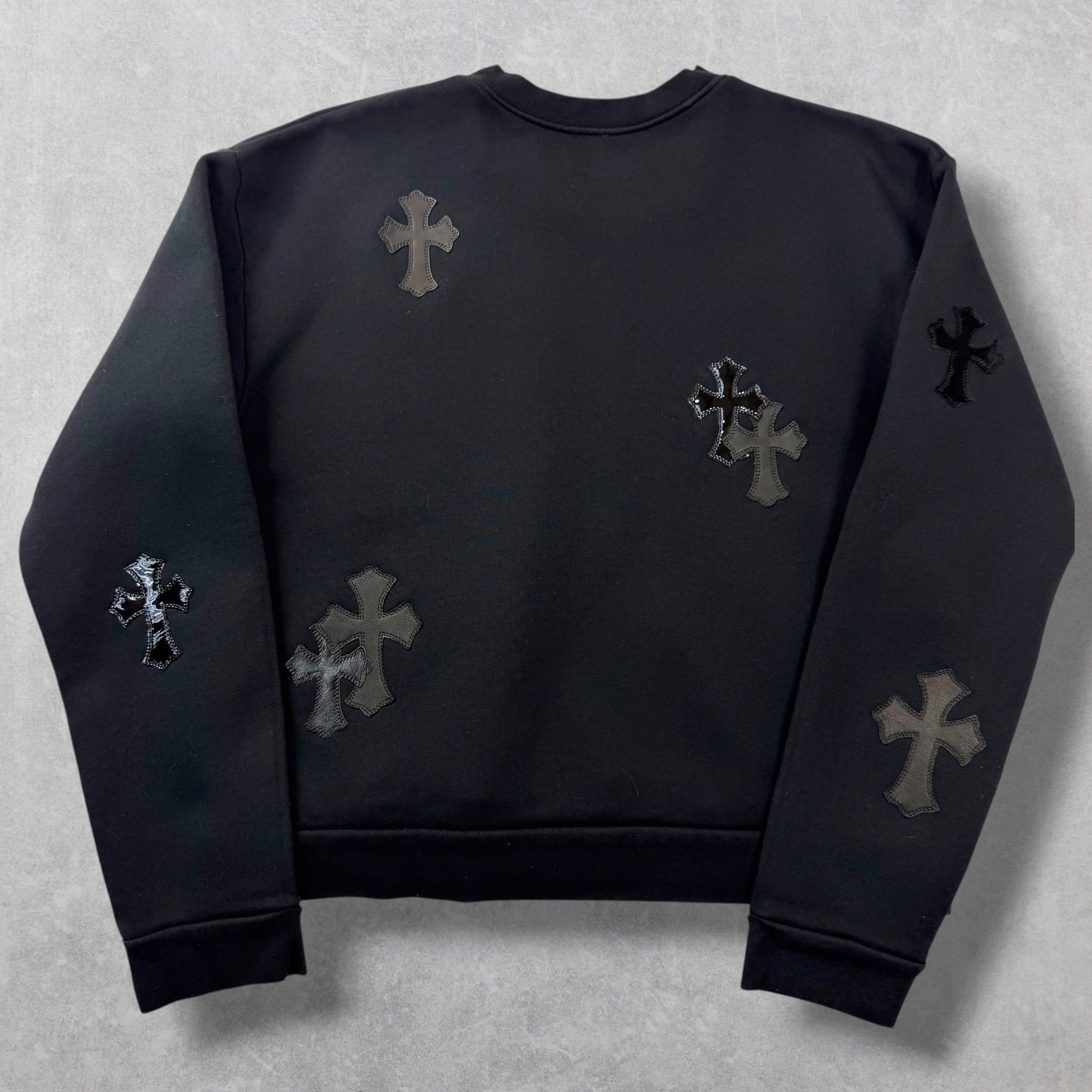 Chrome Hearts Chrome Hearts Pony-hair Multicross Patch Crewneck S Size US S / EU 44-46 / 1 - 2 Thumbnail