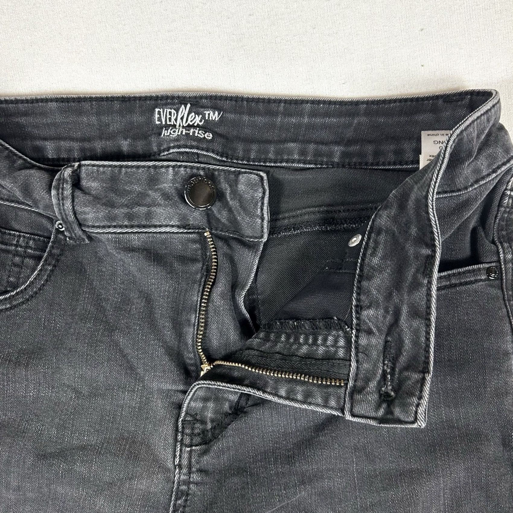 Vintage Maurices Everflex High Rise Skinny Jeans Women's 10 Black Denim Stretch 10L Long Size 32" / US 10 / IT 46 - 6 Thumbnail