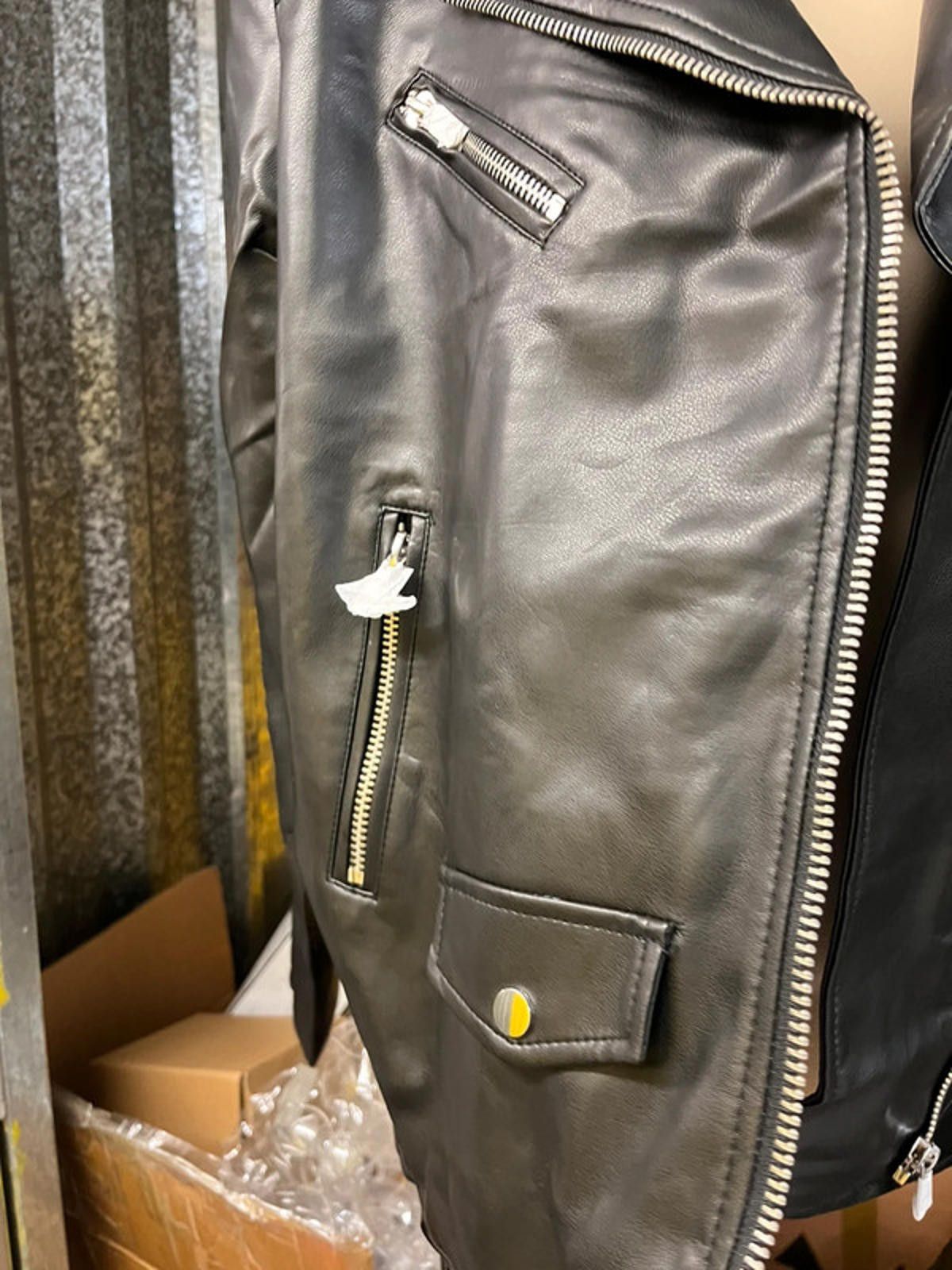 Other Stradivarius oversized faux leather biker jacket SIZE M Tags Size M / US 6-8 / IT 42-44 - 4 Thumbnail