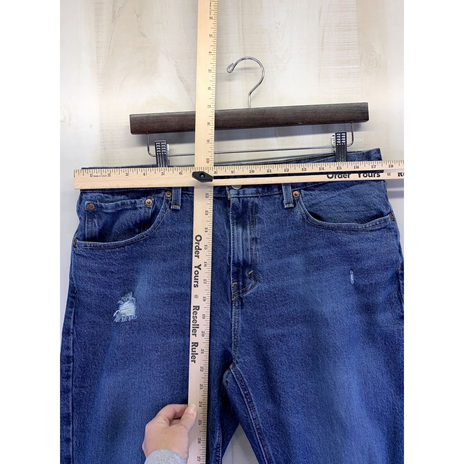 Levi's VINTAGE Levi’s 541 Jeans Men 34x32 Distressed Blue Cut Cuff Denim 5-Pocket Design Straight N/A Size US 34 / EU 50 - 2 Thumbnail
