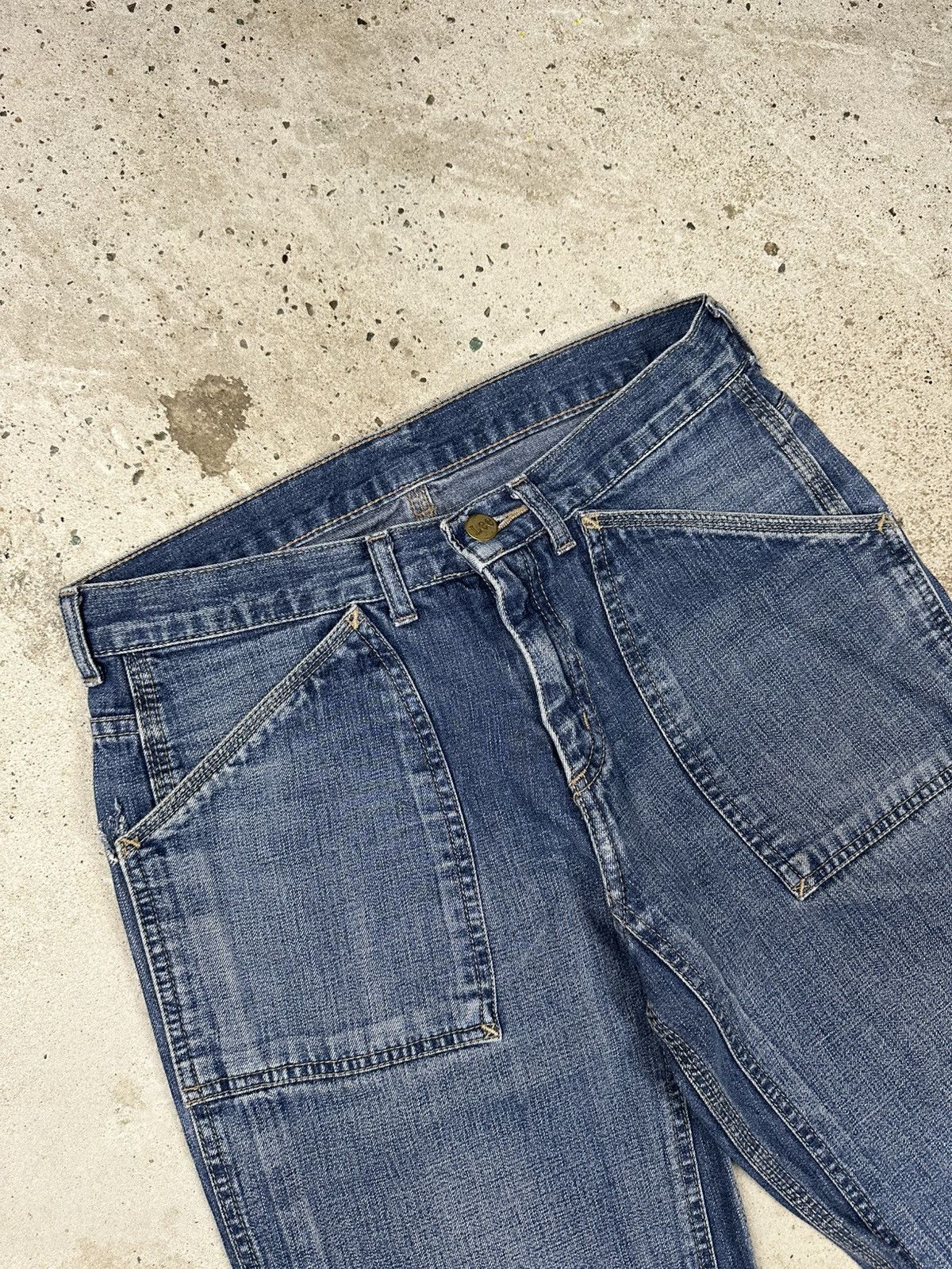 Carhartt × Lee × Vintage Vintage 90s Lee Workwear Flare Boot Cut Denim Pants Rare Size US 29 - 7 Thumbnail