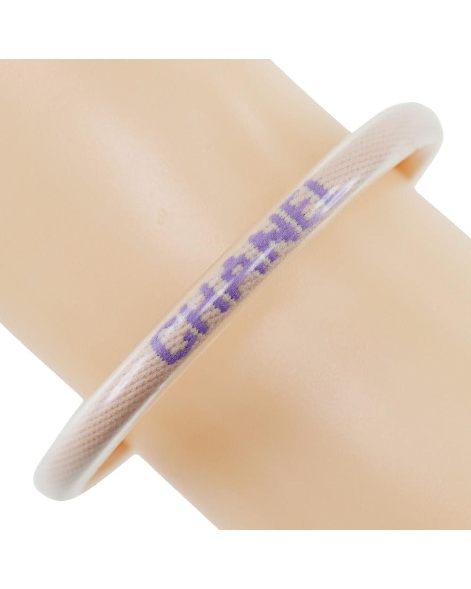 image of Logo Tube Vinyl Bracelet From Chanels Sports Line in Pink, Women's