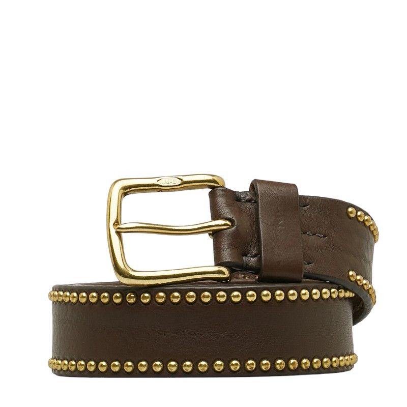 Other Other J&M Davidson Studded Leather Belt Brown Gold Leather Belt in Very Good Condition Size ONE SIZE - 1 Thumbnail