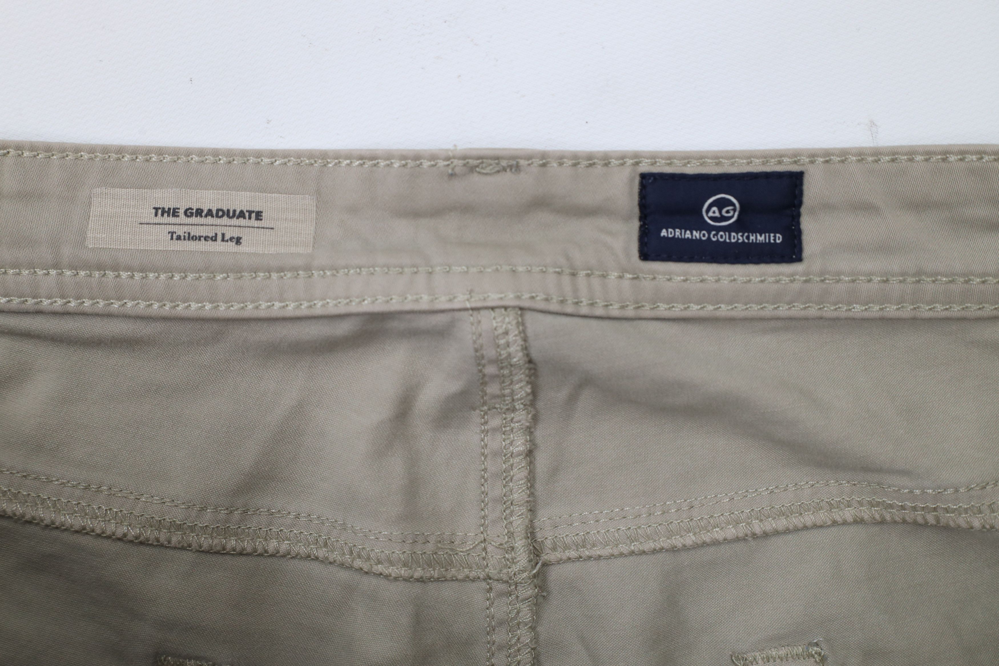 AG Adriano Goldschmied × Vintage Adriano Goldschmied The Graduate Tailored Leg Pants Beige Size US 36 / EU 52 - 8 Thumbnail