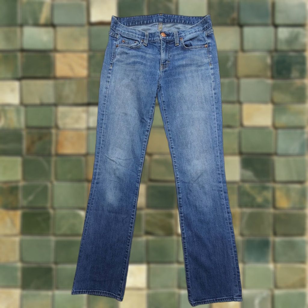 J.Crew Vtg J.CREW USA Low Rise Bootcut Jeans Womens 28 x 31 Blue 2000s Western American Jeans Size 28" / US 6 / IT 42 - 1 Thumbnail