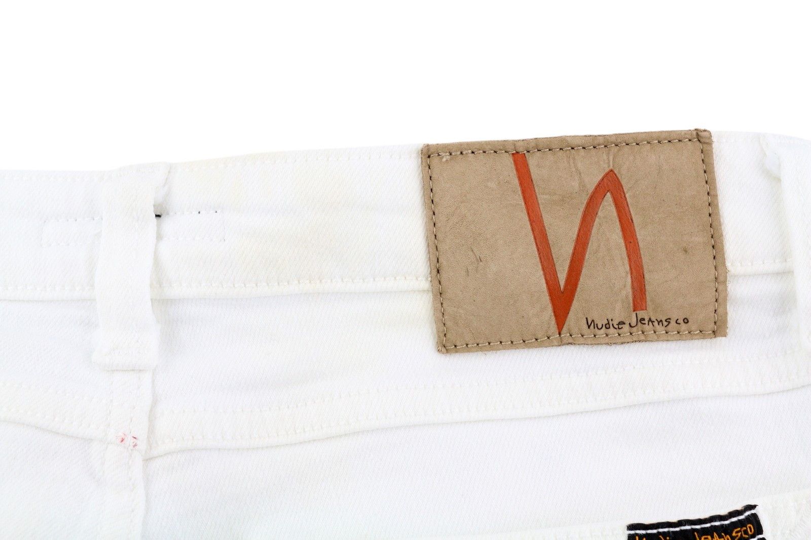 Nudie Jeans SKINNY LIN W30/L32 Denim Blazing White Zip Jeans 83642 Size US 30 / EU 46 - 10 Thumbnail