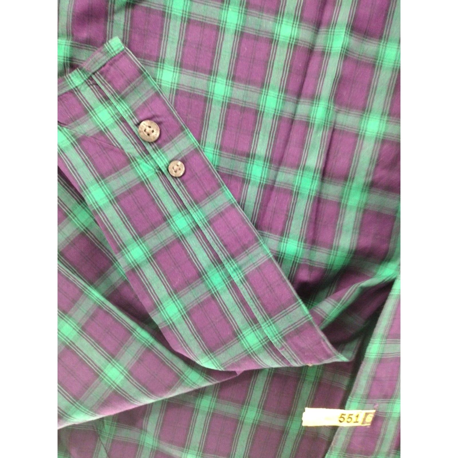 Chaps VINTAGE Chaps Shirt Mens Large Purple Green Plaid Long Sleeve Button-Up Size US L / EU 52-54 / 3 - 3 Thumbnail