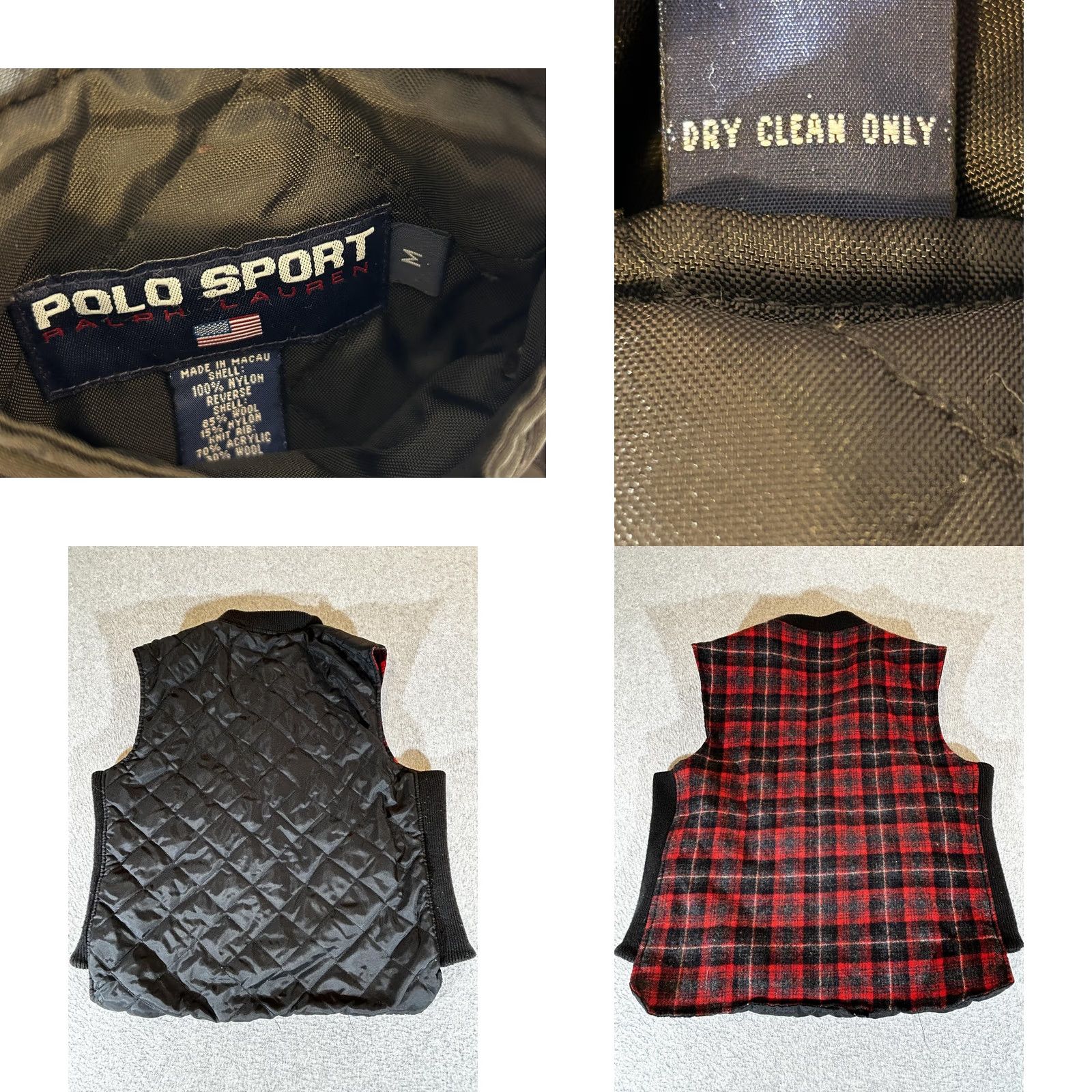 Polo Ralph Lauren Vintage Ralph Lauren Vest Mens Medium Red Plaid Wool Reversible Polo Sport 90s Size US M / EU 48-50 / 2 - 8 Thumbnail