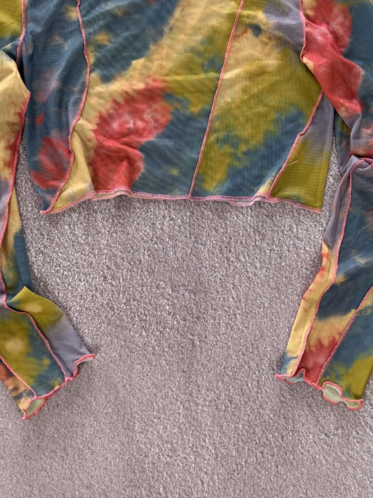 Japanese Brand Y2K Multicolour Glamour JPG Style Mesh Long Sleeve Size M / US 6-8 / IT 42-44 - 3 Thumbnail