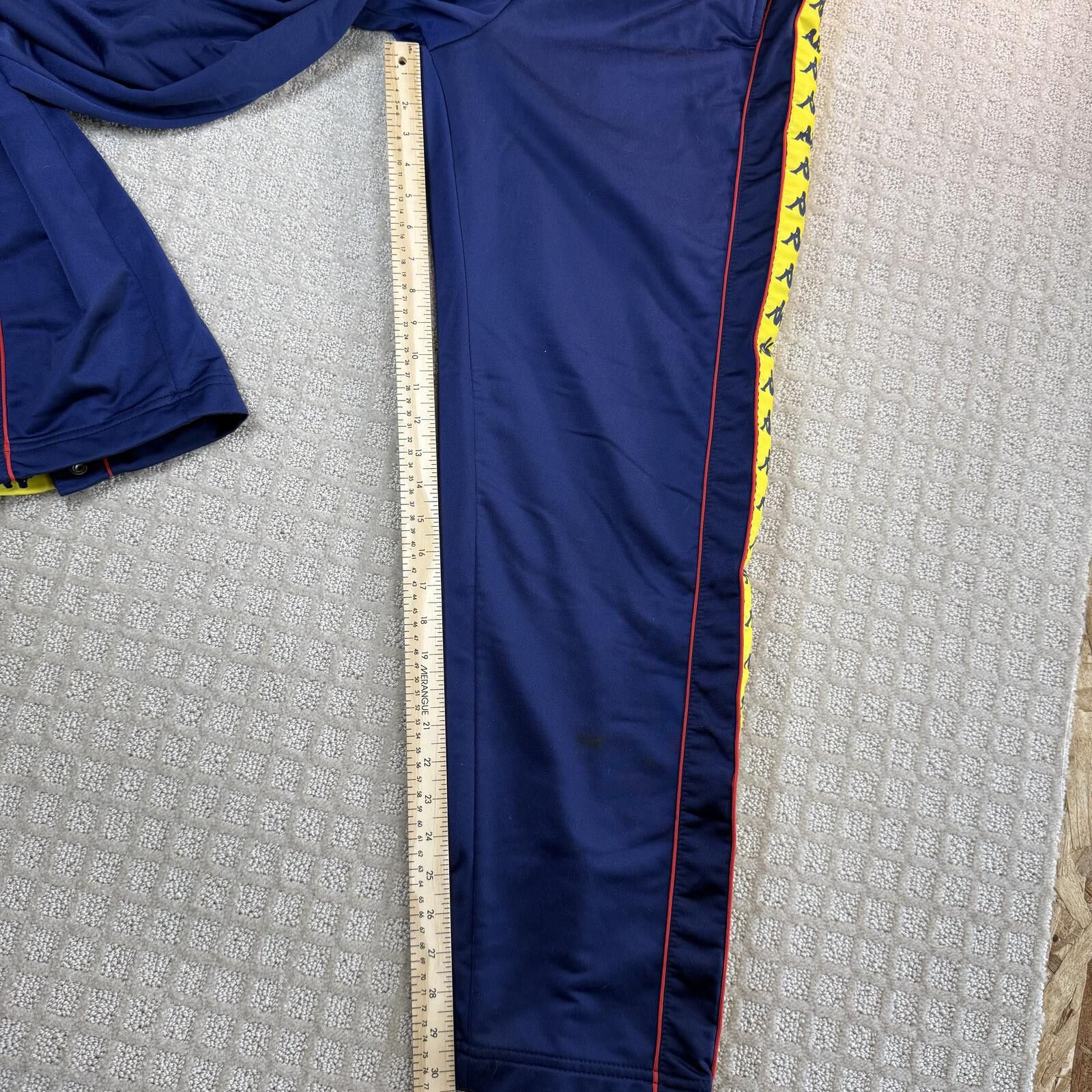 Kappa vintage kappa track pants navy yellow tape y2k m Size US 32 / EU 48 - 4 Thumbnail