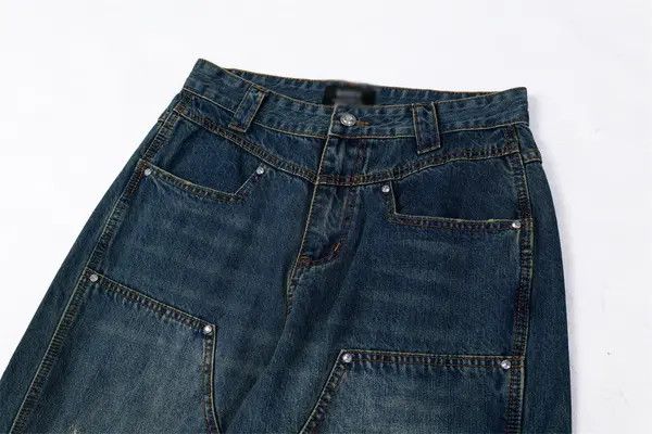 Japanese Brand Hiro Men's street punk patchwork washed ripped jeans y2k Size US 34 / EU 50 - 4 Thumbnail