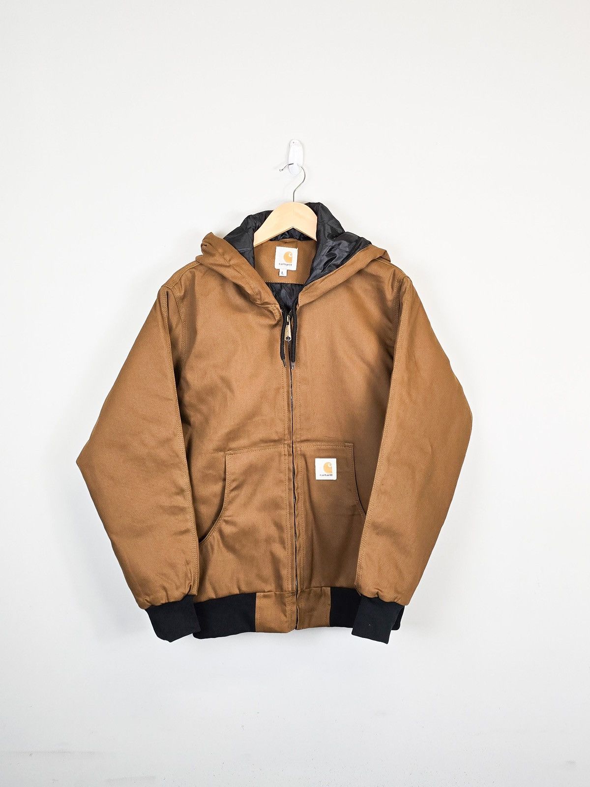 Reworked carhartt jacket mens L medium Brown