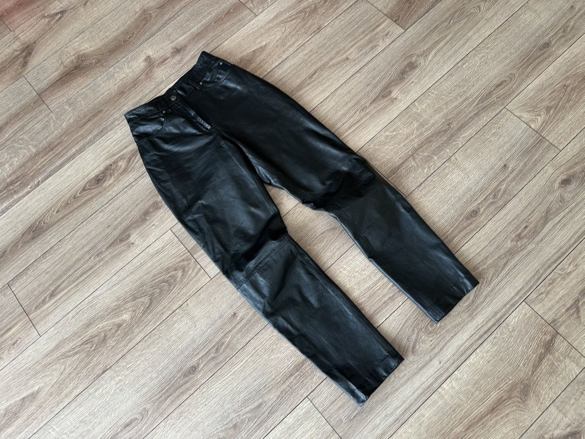 Harley Davidson Harley Davidson Vintage Leather Pants Size 28" / US 6 / IT 42 - 4 Thumbnail