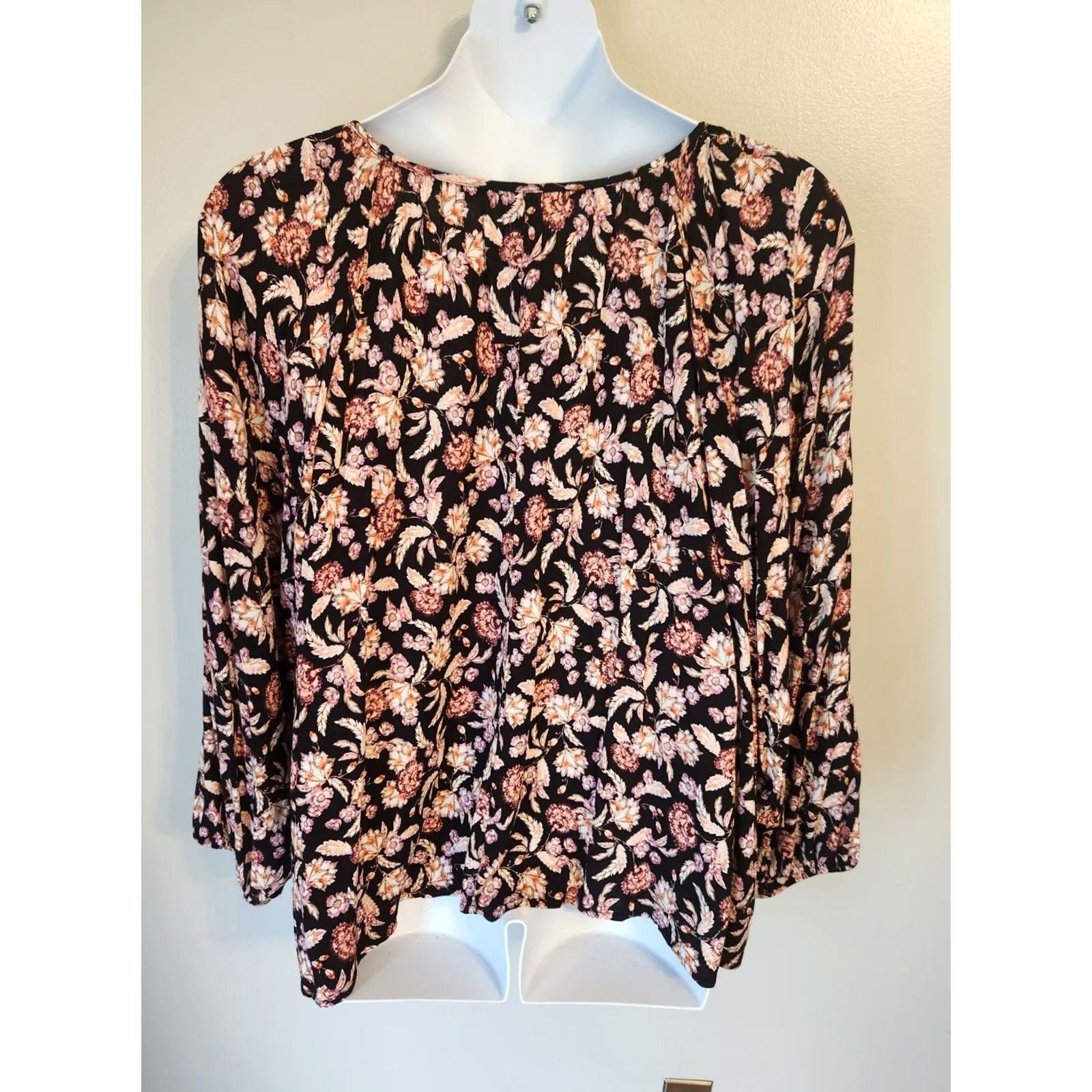 Vintage Terra & Sky Women Plus Size 4X Floral Paisley Balloon Sleeve Blouse Size XXL / US 16-18 / IT 52-54 - 4 Thumbnail