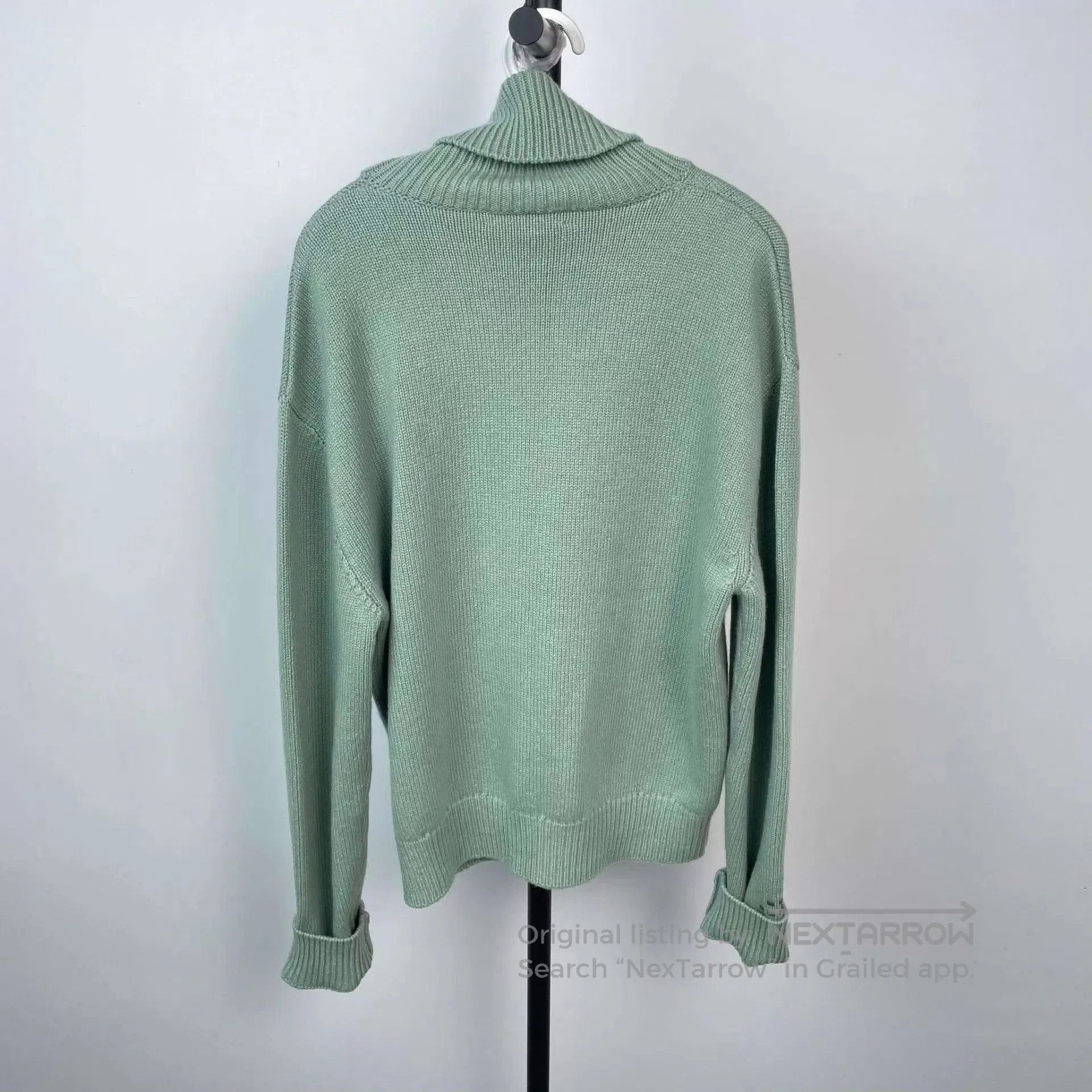Hermes Green Turtleneck Sweater with Pattern - Size M. Size US M / EU 48-50 / 2 - 2 Thumbnail