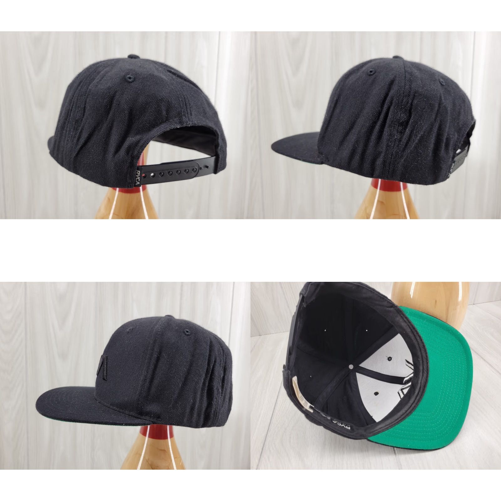 RVCA RVCA Hat Cap Black Snapback Men Adjustable Black Snapback Cap Size ONE SIZE - 8 Thumbnail