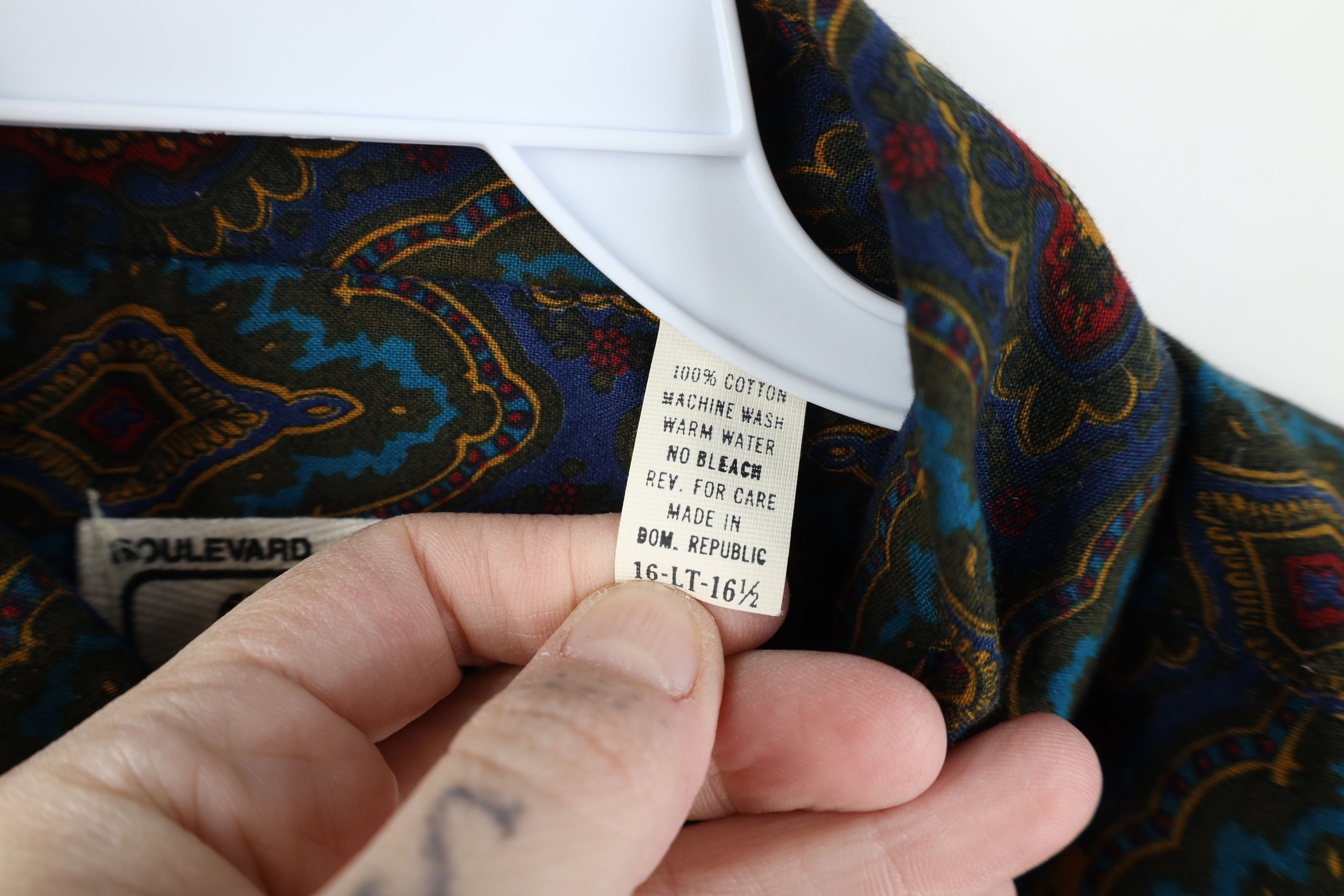 Vintage Deadstock Vintage 90s Streetwear Paisley Button Down Shirt Size US L / EU 52-54 / 3 - 9 Thumbnail