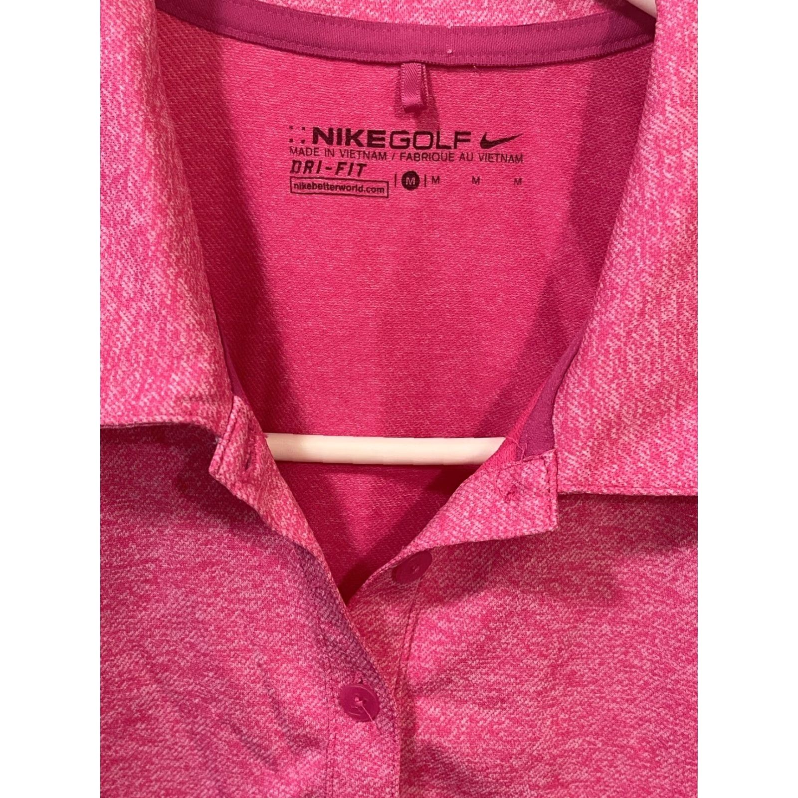 Nike Nike Dri Fit Polo Women Medium Pink Golf Tennis Athletic Shirt Size M / US 6-8 / IT 42-44 - 2 Thumbnail