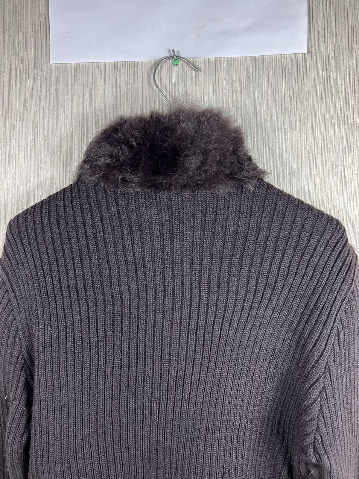 If Six Was Nine × Japanese Brand × Vintage Vintage real fur sweater cardigan zip knit hoodie sweatshirt Size L / US 10 / IT 46 - 21 Thumbnail