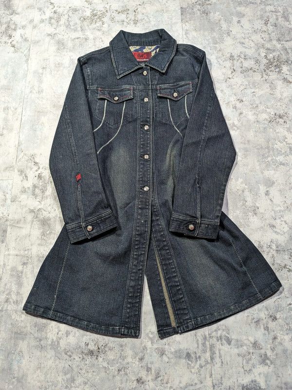 Hysteric Glamour × Miss Sixty 00s y2k johnny blaze long denim jacket trench rare Size L / US 10 / IT 46 - 2 Thumbnail