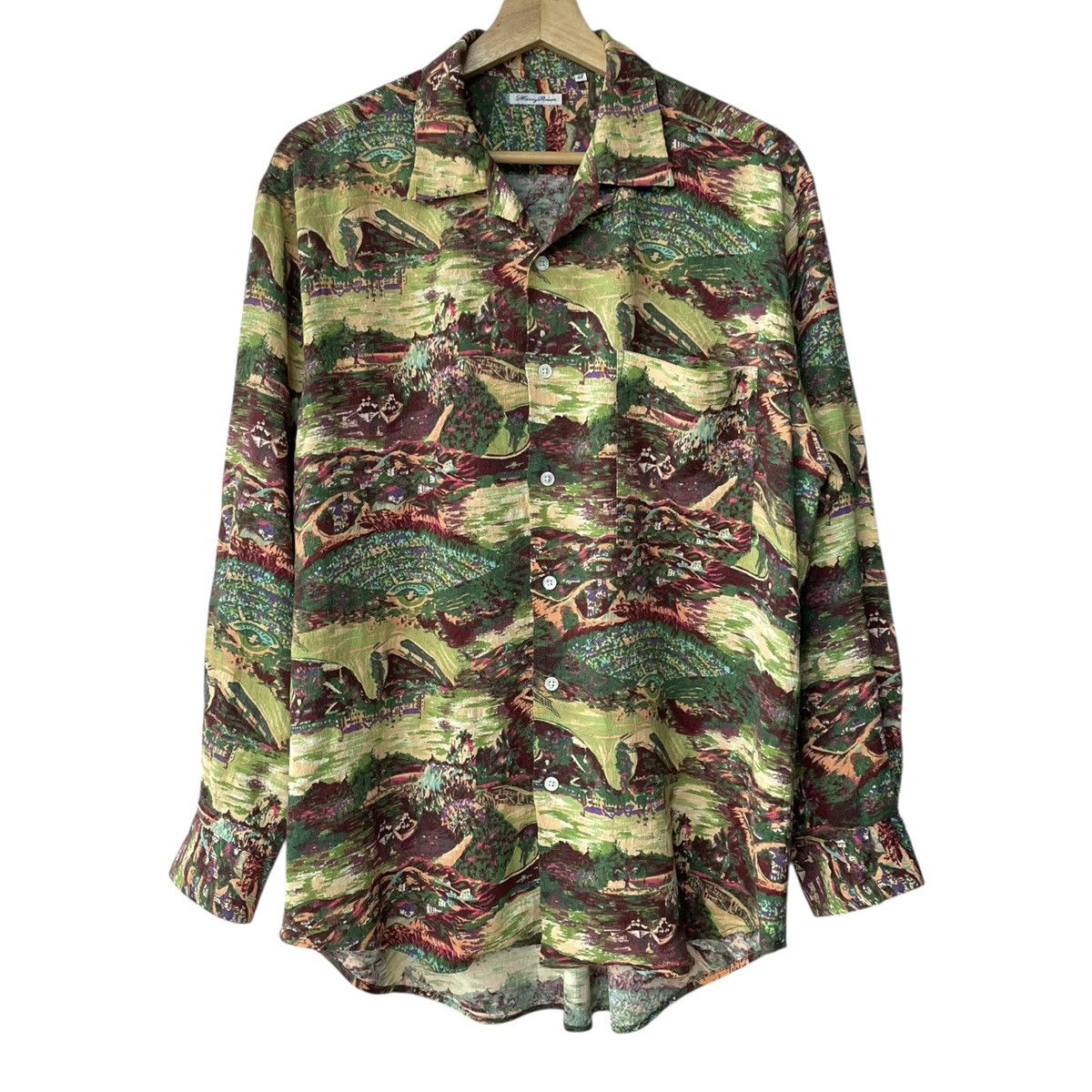 Harry Rosen Harry Rosen Canada Rayon Blend Nature Print Luxury Shirt Size US L / EU 52-54 / 3 - 1 Thumbnail