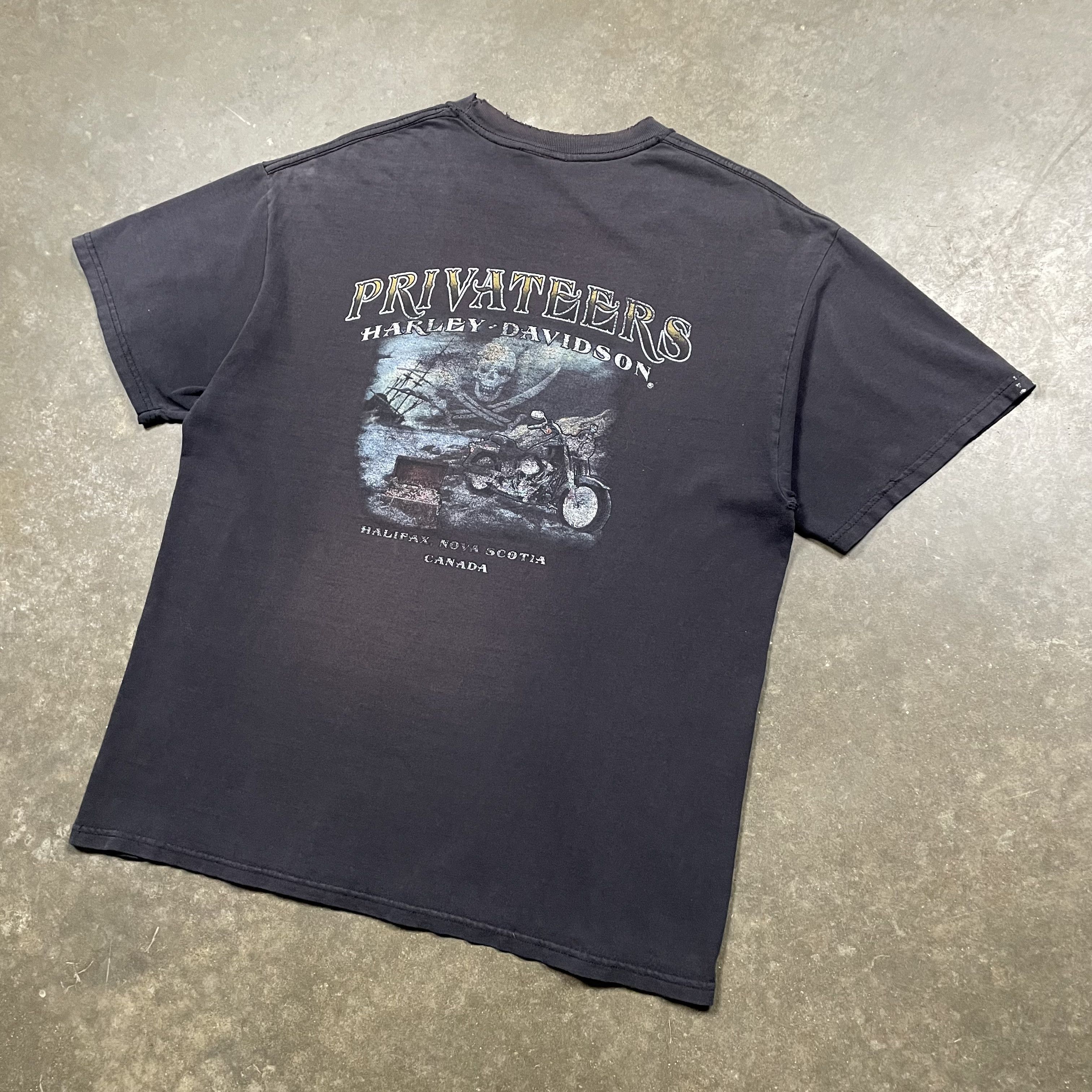 Harley Davidson × Vintage Vintage Faded Harley Davidson Canada Tshirt Biker Grunge Y2K Size US L / EU 52-54 / 3 - 5 Thumbnail