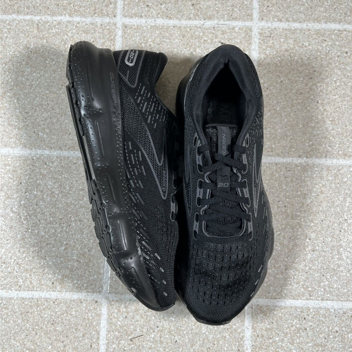 Brooks Glycerin 20 Running Shoes - Triple Black- Size 8 New