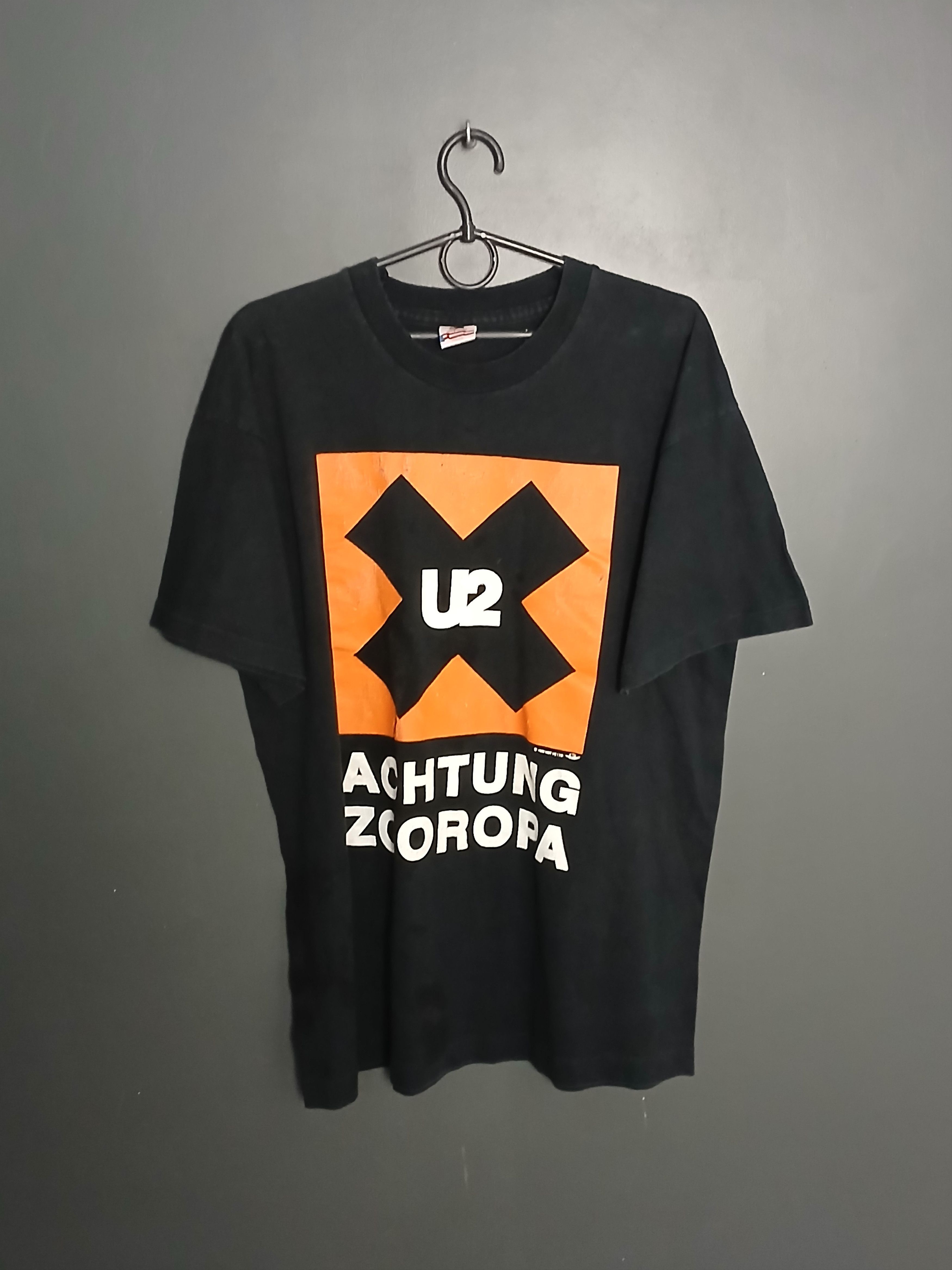 Band Tees × Vintage Vintage 1993 U2 Achtung Zooropa T-Shirt Size US L / EU 52-54 / 3 - 1 Thumbnail