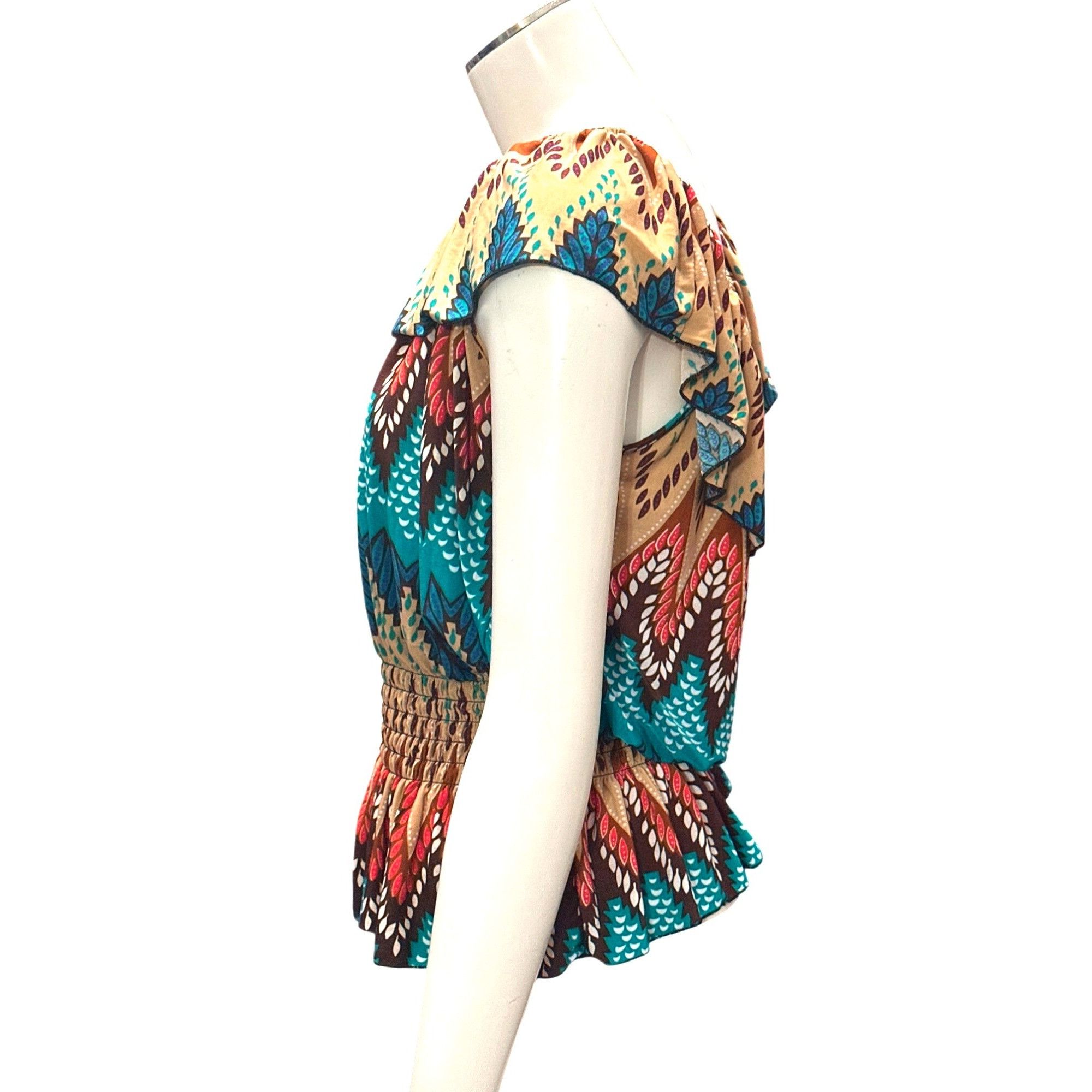 Other ACE Fashion Boho Peasant Blouse Festival Top Colorful Smocke Size XXL / US 16-18 / IT 52-54 - 3 Thumbnail