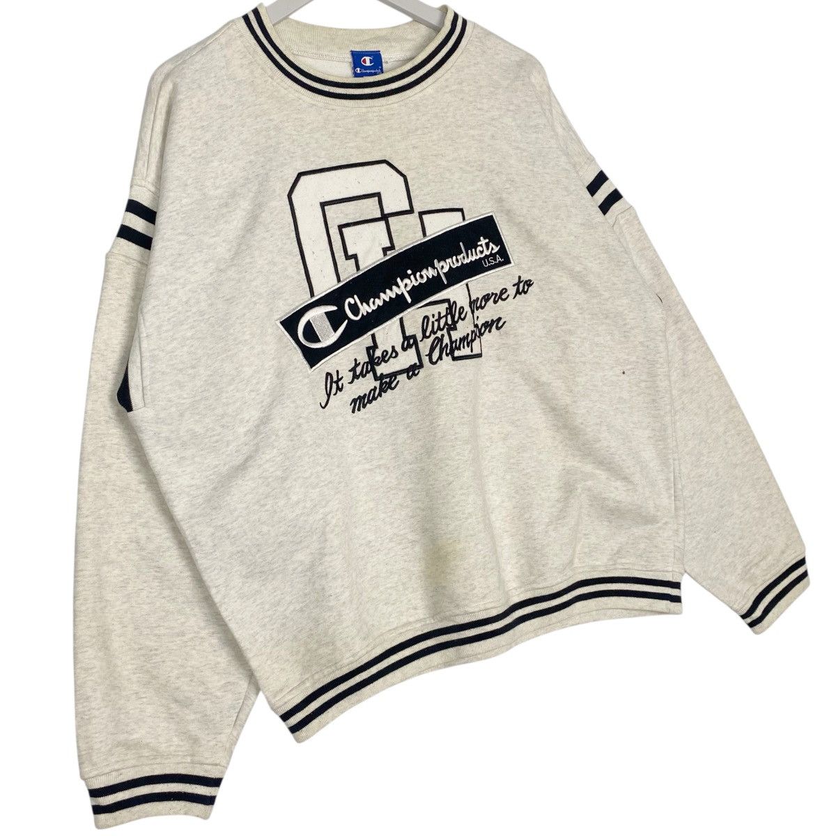 Other Vintage Champion Sweatshirt Crewneck Gray Printed Size L Size US L / EU 52-54 / 3 - 3 Thumbnail