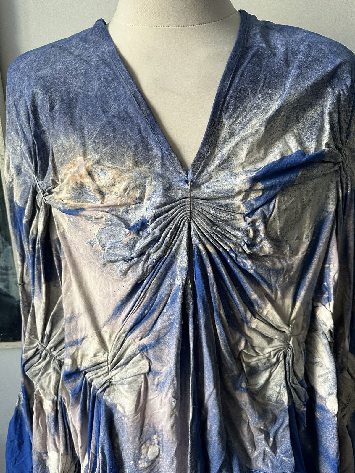 Designer Experimental wax cape asymmetric rare school Size US M / EU 48-50 / 2 - 15 Thumbnail