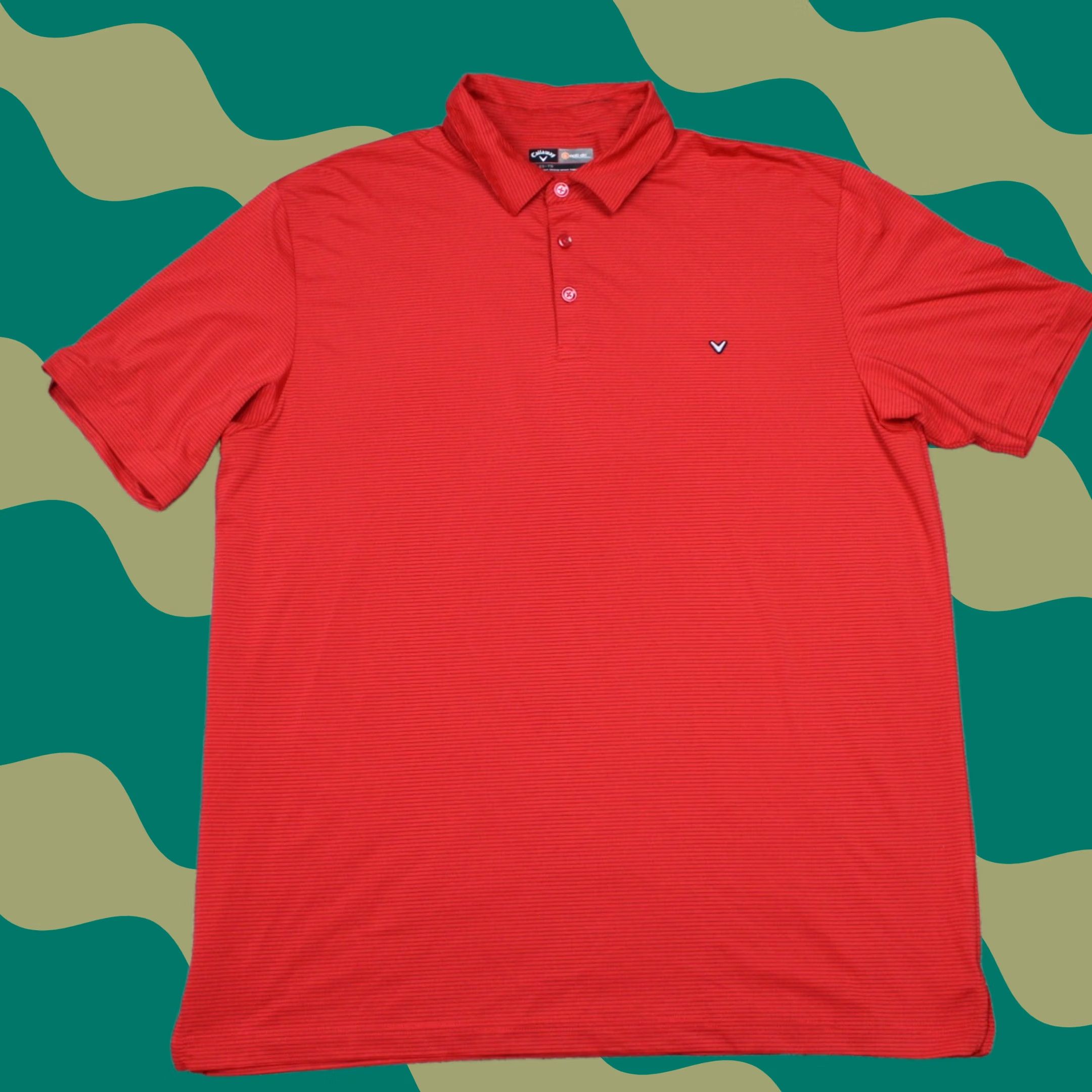 Callaway Callaway Opti-Dry Polo Shirt Mens XL Red w/ Black Stripes Short Sleeve Polo Golf Shirt Size US XL / EU 56 / 4 - 1 Thumbnail