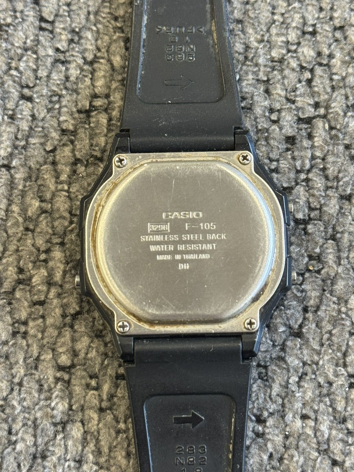 Casio Casio Black Rubber Digital Watch Men's Illuminator F105W Size ONE SIZE - 2 Thumbnail
