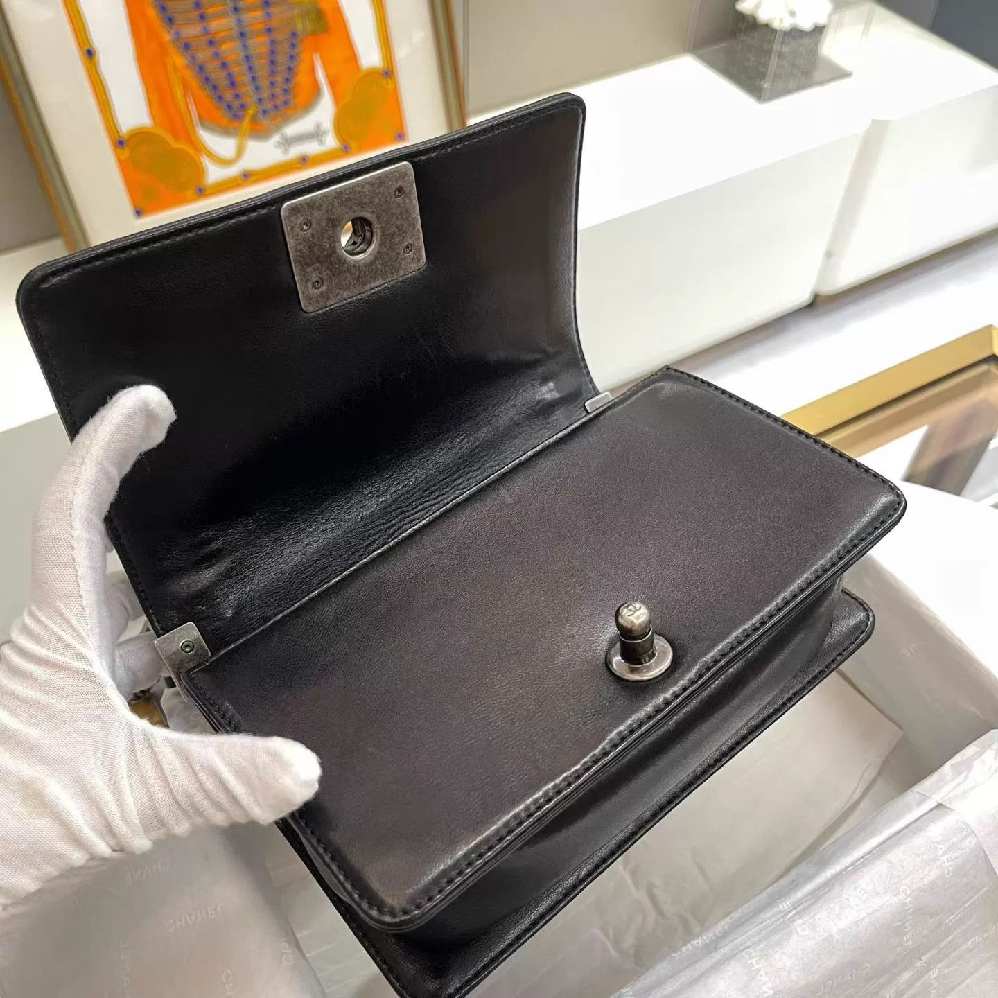 Chanel Chanel Leboy Sml Cage Ltd Black/Silver 2018 Good AB307 Size ONE SIZE - 7 Thumbnail