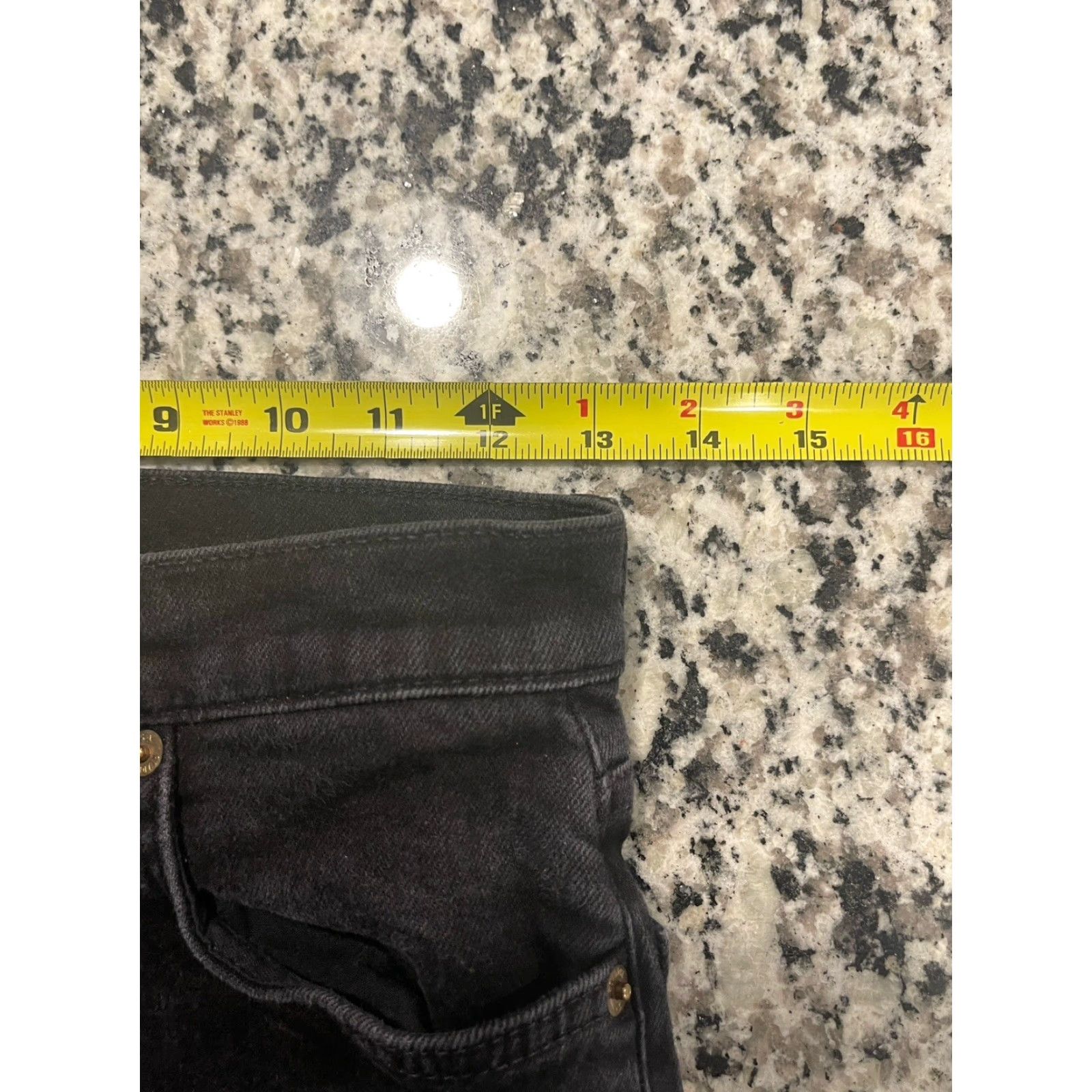 RE/DONE RE/DONE Originals Cotton Skinny Jeans Black Hemless Bottom High Waist Sz 27 Size 27" / US 4 / IT 40 - 5 Thumbnail