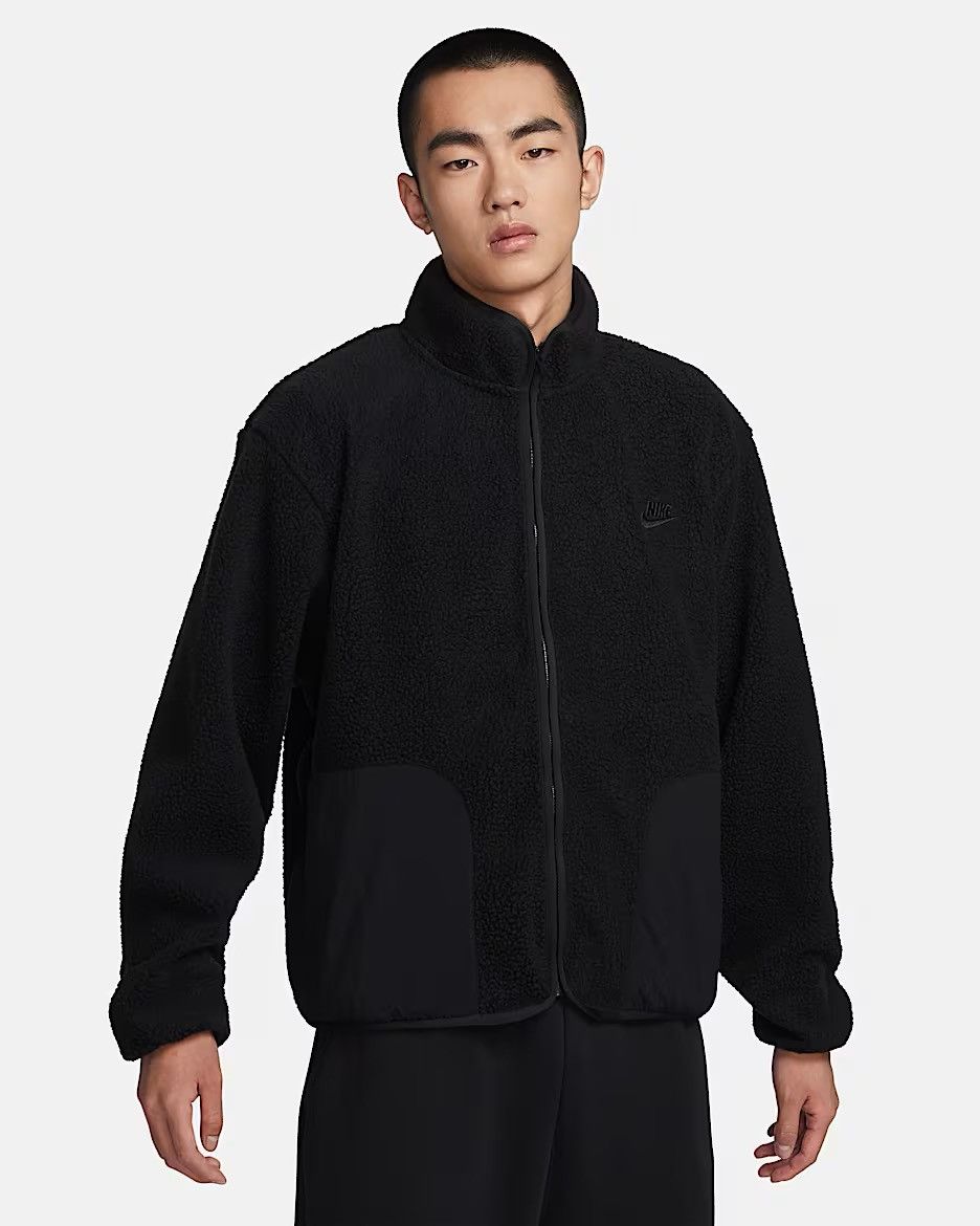 Nike Nike Club Winterized Fleece Sherpa Jacket Black Size US L / EU 52-54 / 3 - 1 Thumbnail