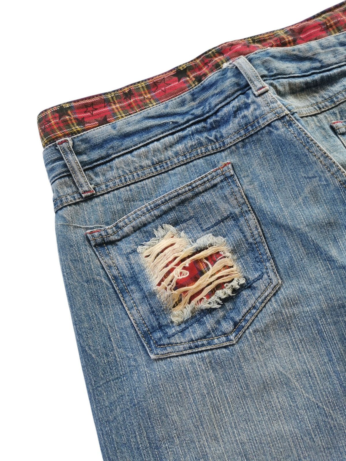 14th Addiction Double Waist Patches Statement Fashion Clawmark Jeans 32x30 Size US 32 / EU 48 - 5 Thumbnail
