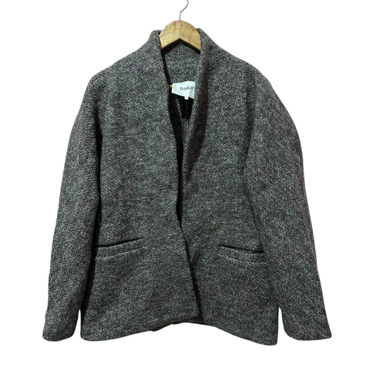 ba&sh ba&sh Paris Wool Blend Lady Coat Made Romania Heather Grey Size XS / US 0-2 / IT 36-38 - 1 Thumbnail