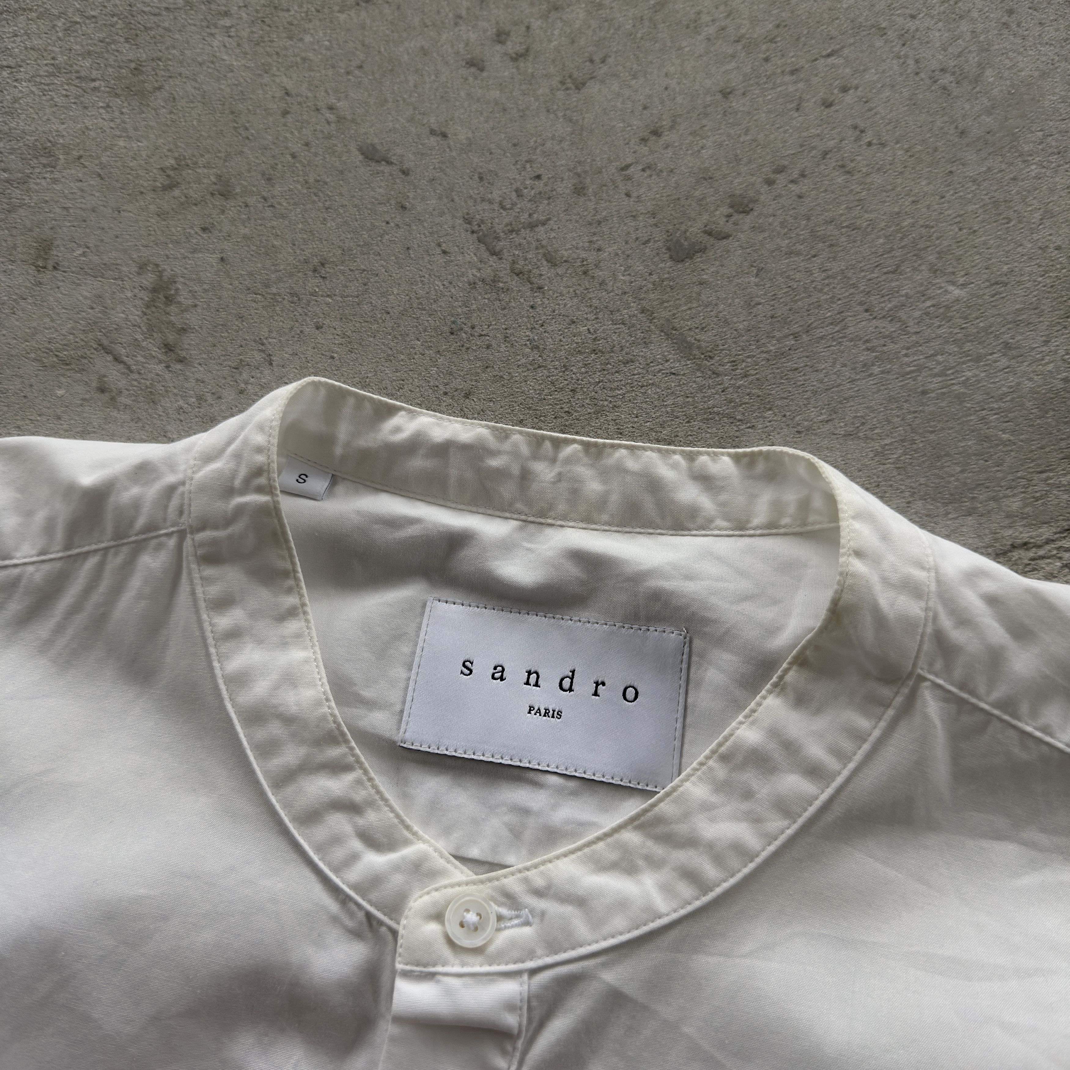 Sandro Vintage 90s Sandro Half Button Preppy Button Ups Shirt Size US S / EU 44-46 / 1 - 5 Thumbnail