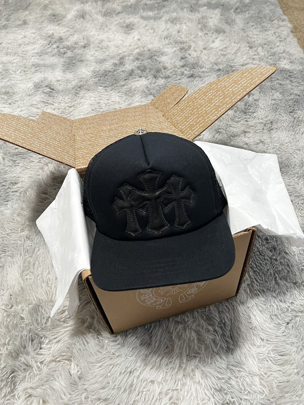 Chrome Hearts Chrome Hearts Cemetery Trucker Hat “Triple Black” Size ONE SIZE - 1 Thumbnail
