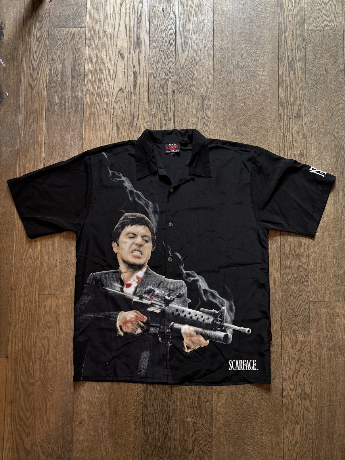 Vintage RARE Vintage Scarface Short Sleeve Shirt Size US XL / EU 56 / 4 - 1 Thumbnail