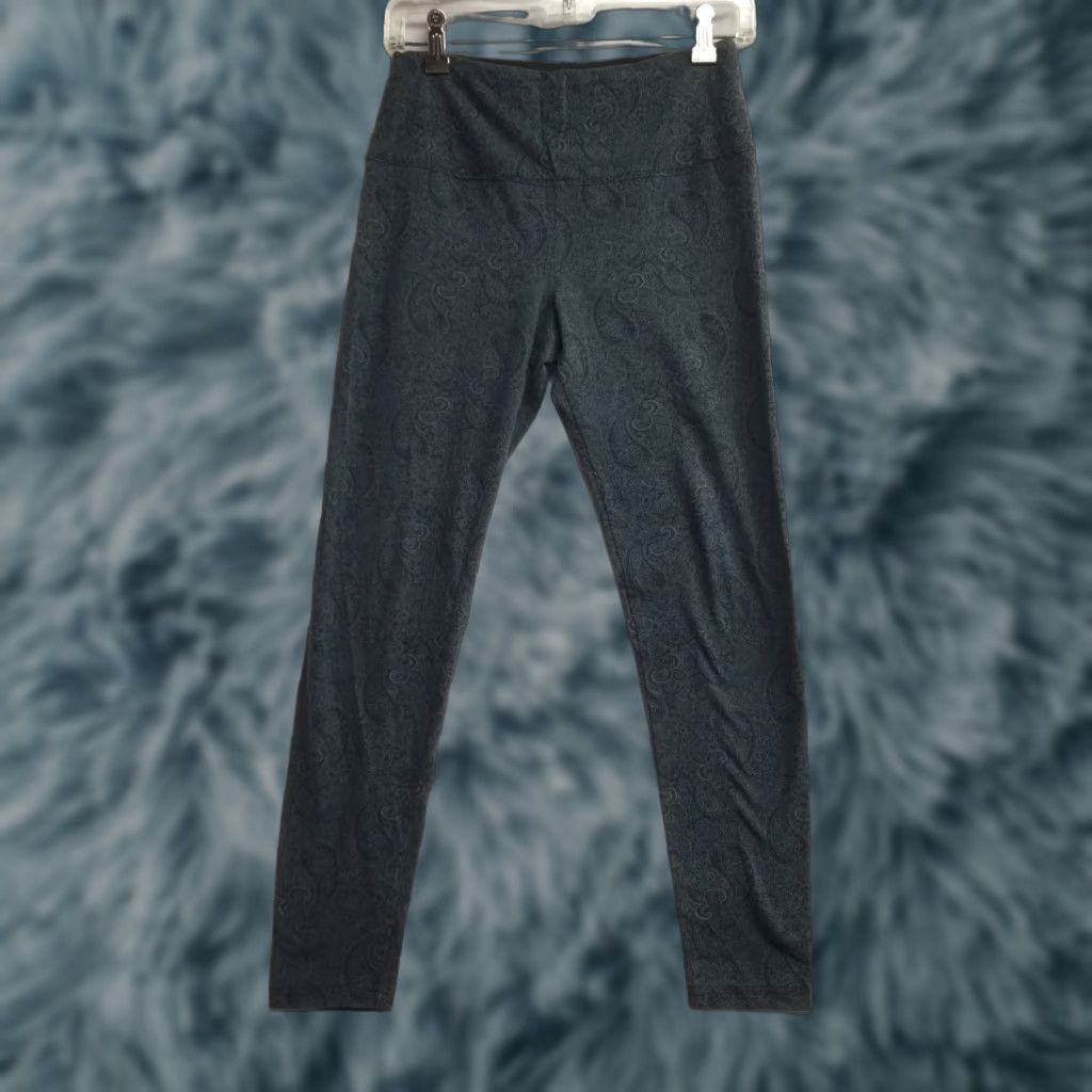 Vintage Intro Leggings Women's Petite PS Gray Print Snake Tummy Control Comfort Stretch Ankle Activewear Size 28" / US 6 / IT 42 - 1 Thumbnail