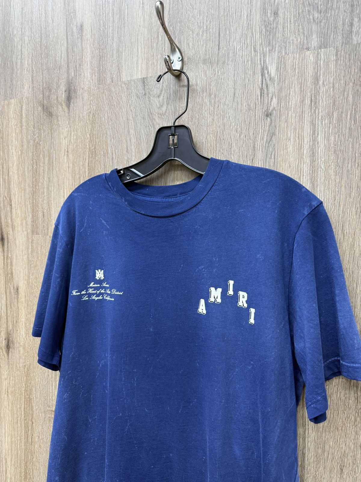 Amiri Amiri Blue Collegiate Short Sleeve Size US S / EU 44-46 / 1 - 3 Thumbnail