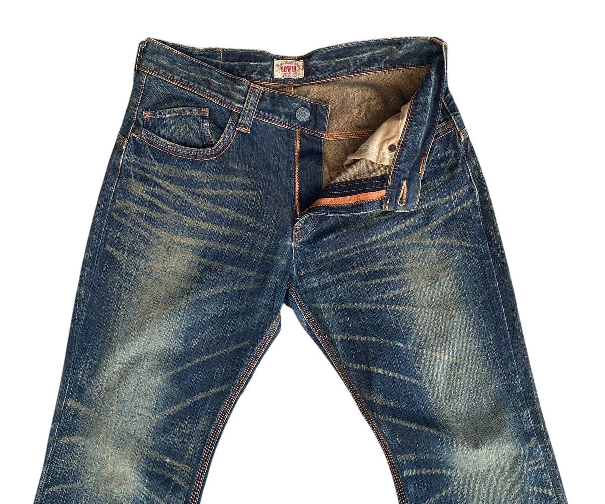 Edwin × Vintage FLARED EDWIN EXCLUSIVE VINTAGE MUDWASH CLAWMARK BUCKLE BACK Size US 34 / EU 50 - 9 Thumbnail
