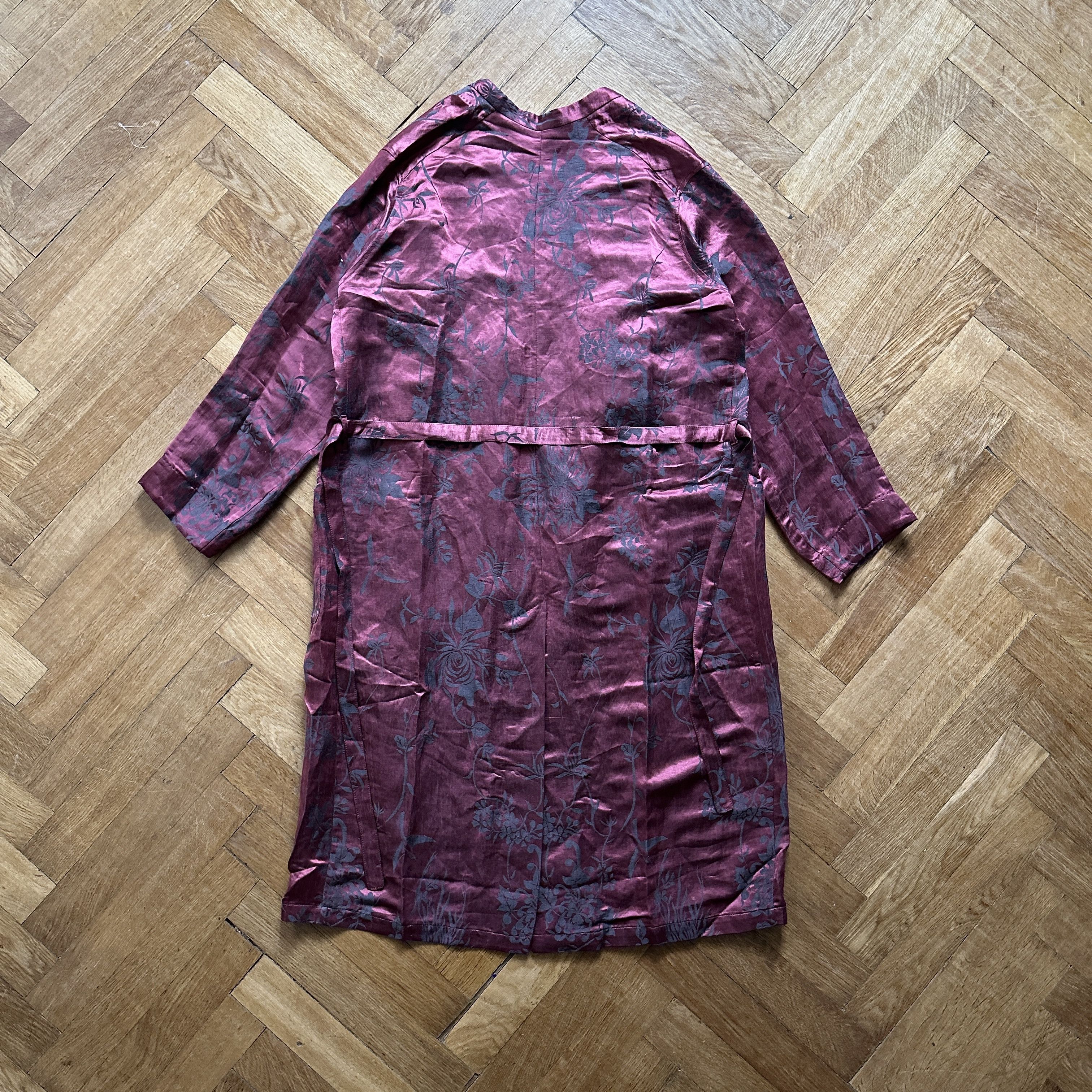 Haider Ackermann SS15 Floral Linen/Silk Oversized Belted Kimono Size US XS / EU 42 / 0 - 2 Thumbnail