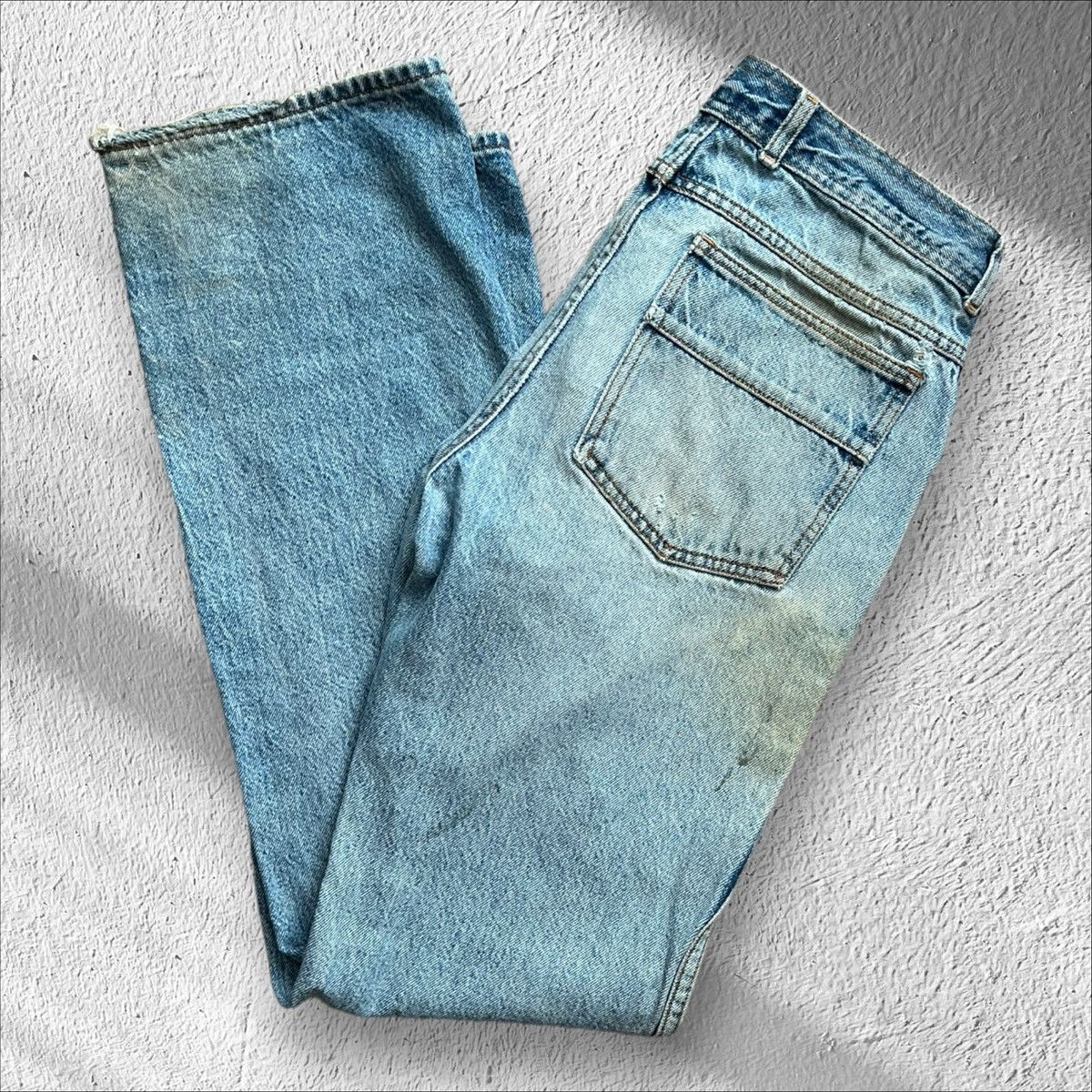 Vintage Vintage 80s Power Blues Straight Leg Denim Jeans Size 31x32 Size US 31 - 1 Thumbnail
