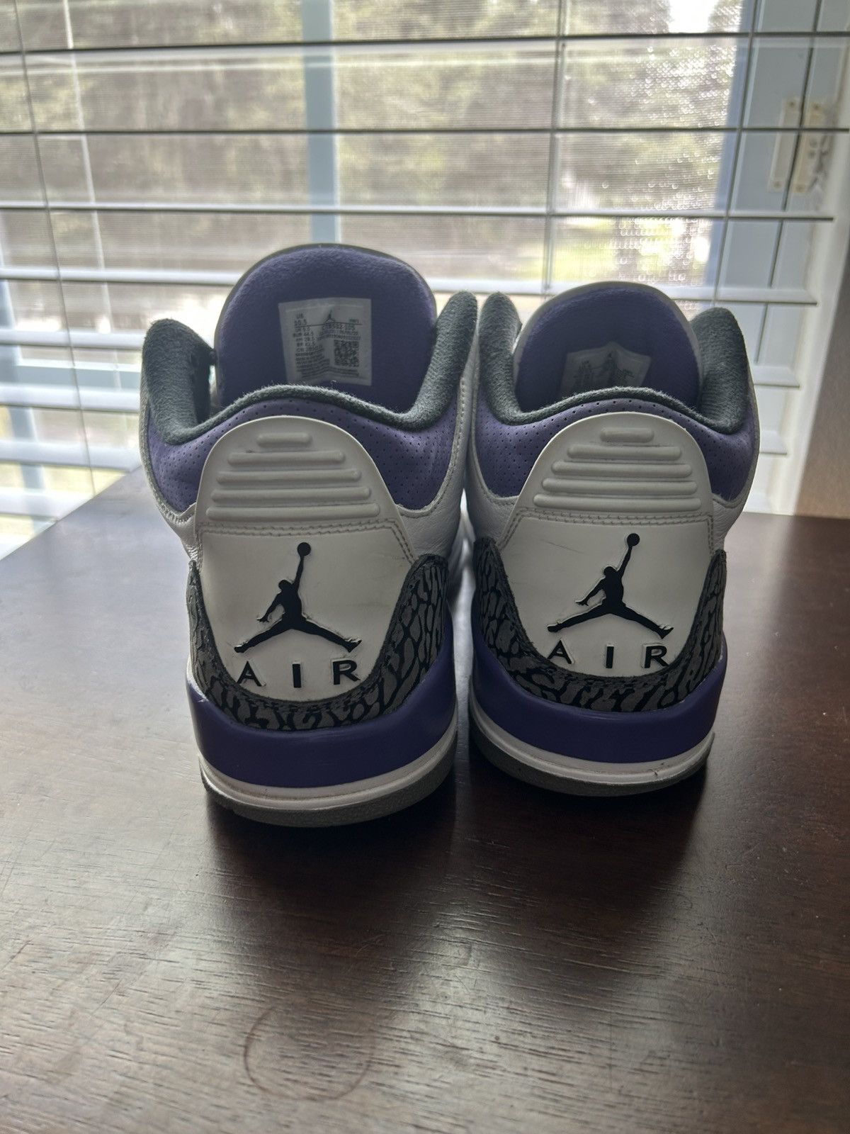 Jordan Brand White dark iris Jordan 3’s Size US 10.5 / EU 43-44 - 2 Thumbnail