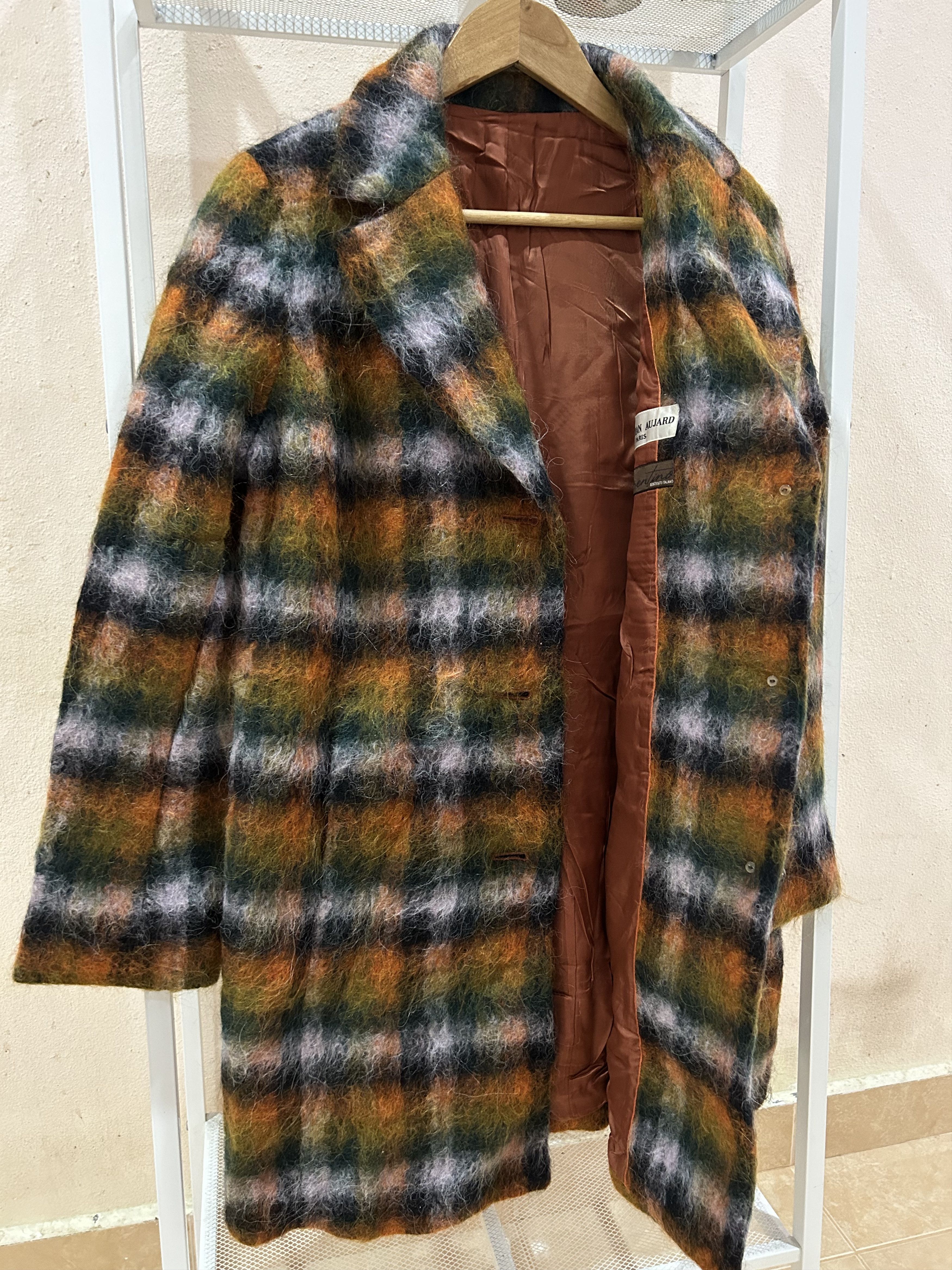 Japanese Brand Vintage Christian Aujard Paris wool Mohair Blend Coat Size M / US 6-8 / IT 42-44 - 4 Thumbnail