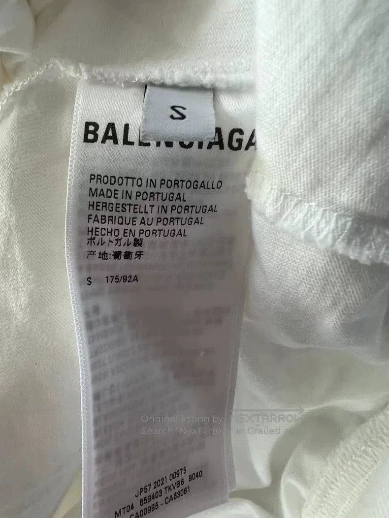 Balenciaga Balenciaga Logo Distressed White Sweatshirt. Size US S / EU 44-46 / 1 - 5 Thumbnail
