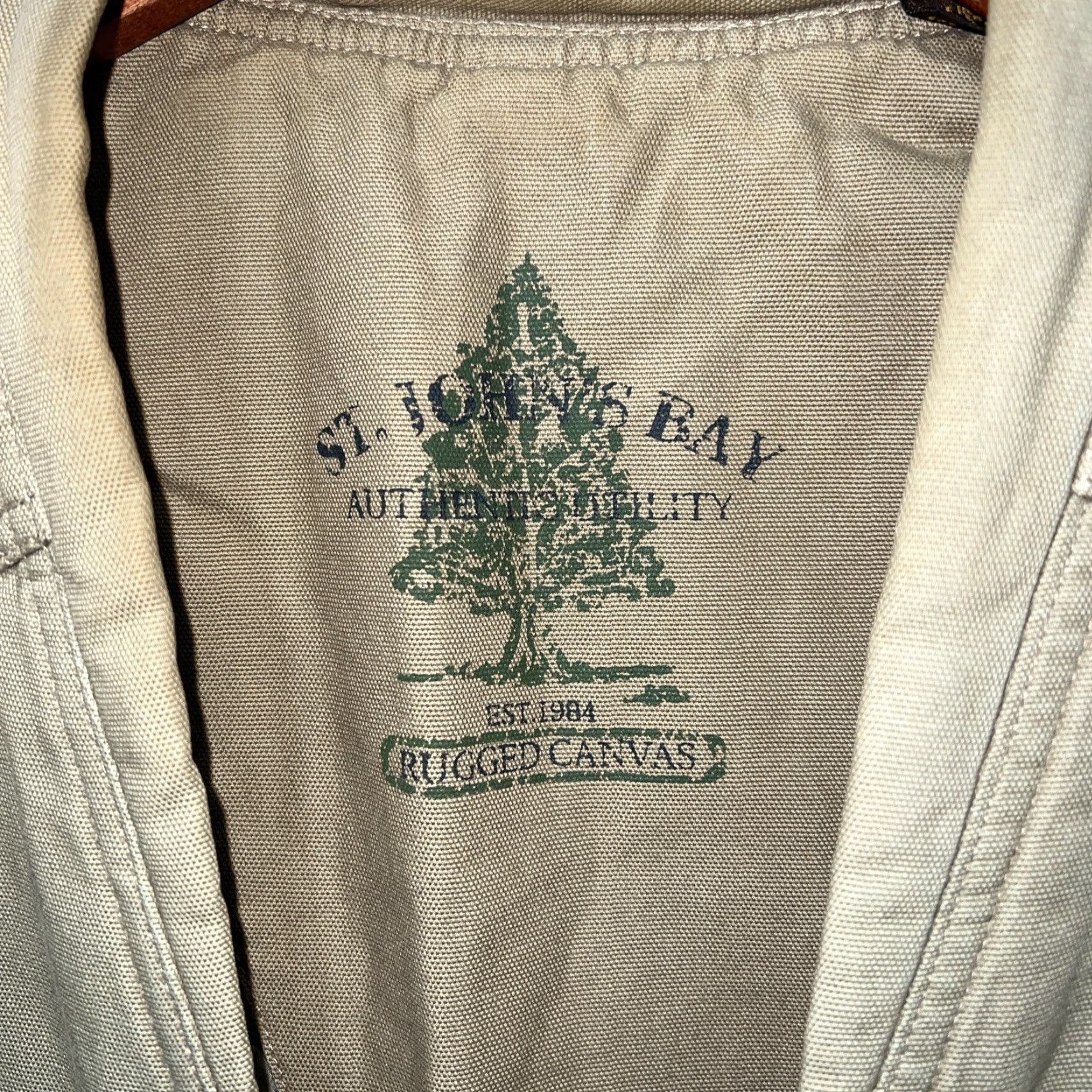 Vintage St Johns Bay Rugged Canvas Safari Hunting Beige Vest Mens Size L Size US L / EU 52-54 / 3 - 2 Thumbnail